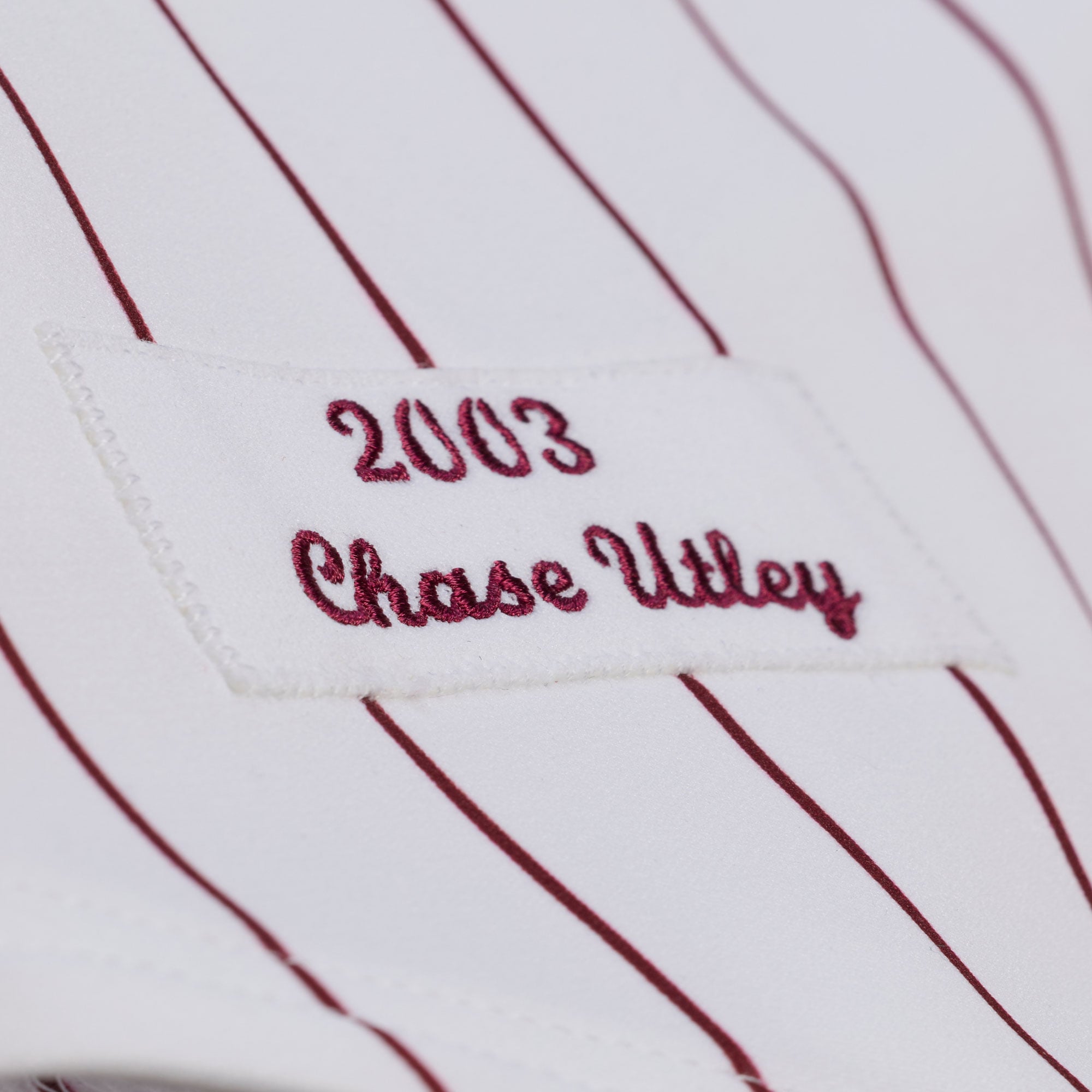 Chase Utley Philadelphia Phillies 2003 Cooperstown Collection Jersey - White - Image 6
