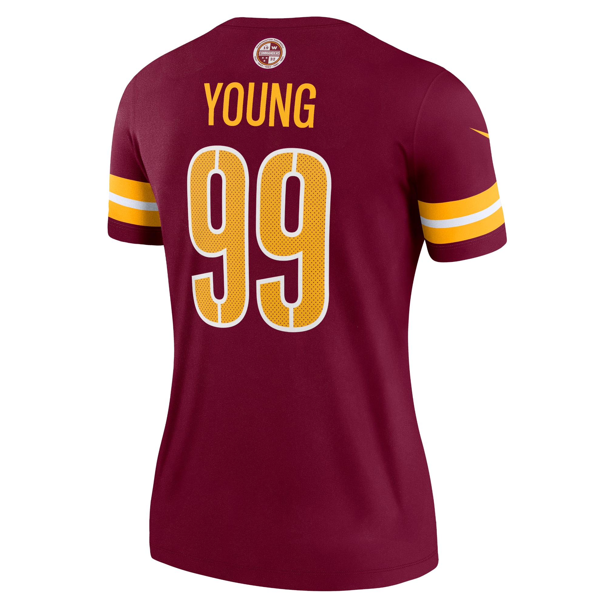 Chase Young Washington Commanders Women's Legend Player Performance Top - Burgundy - Image 4