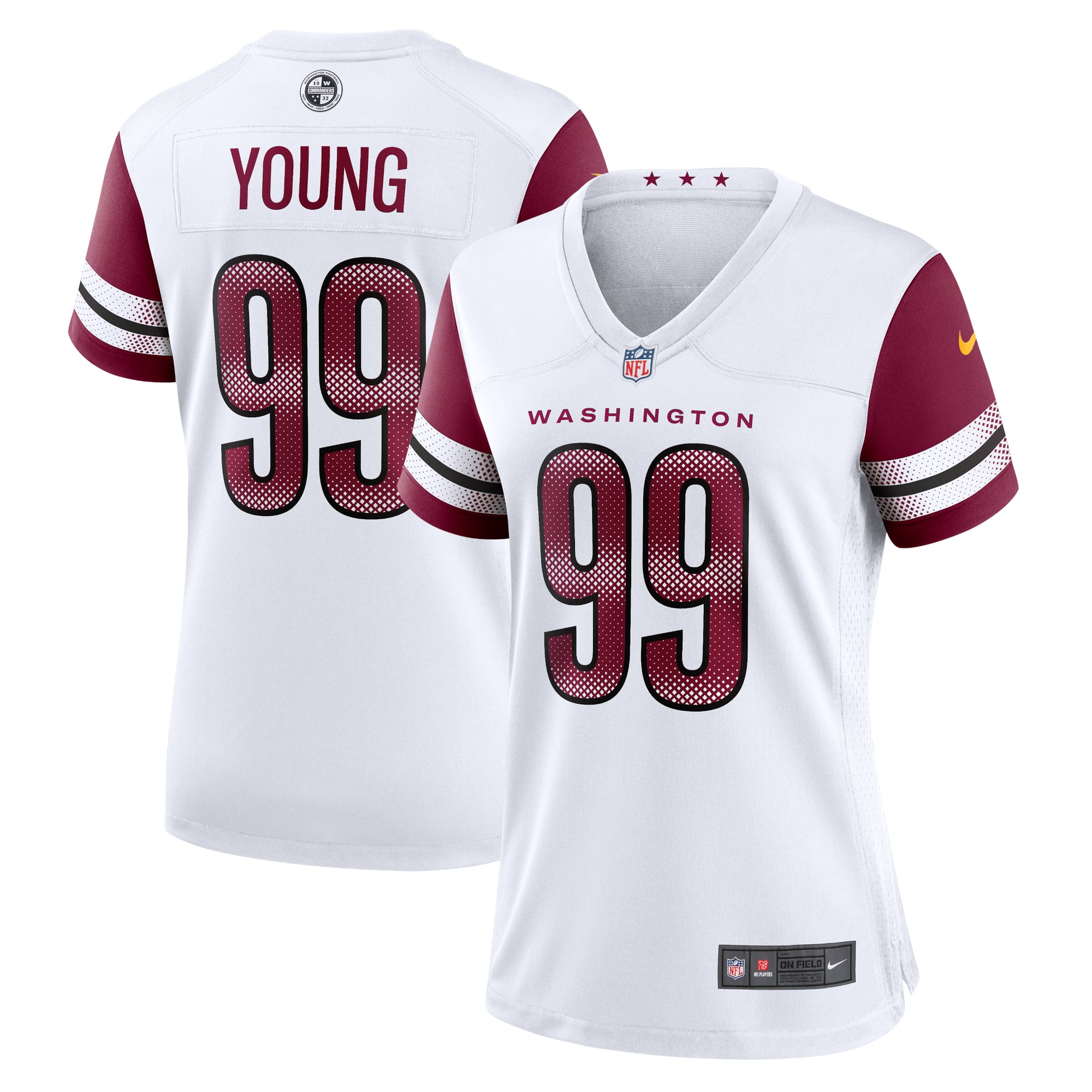 Chase Young Washington Commanders Women's Player Jersey - White - Image 2