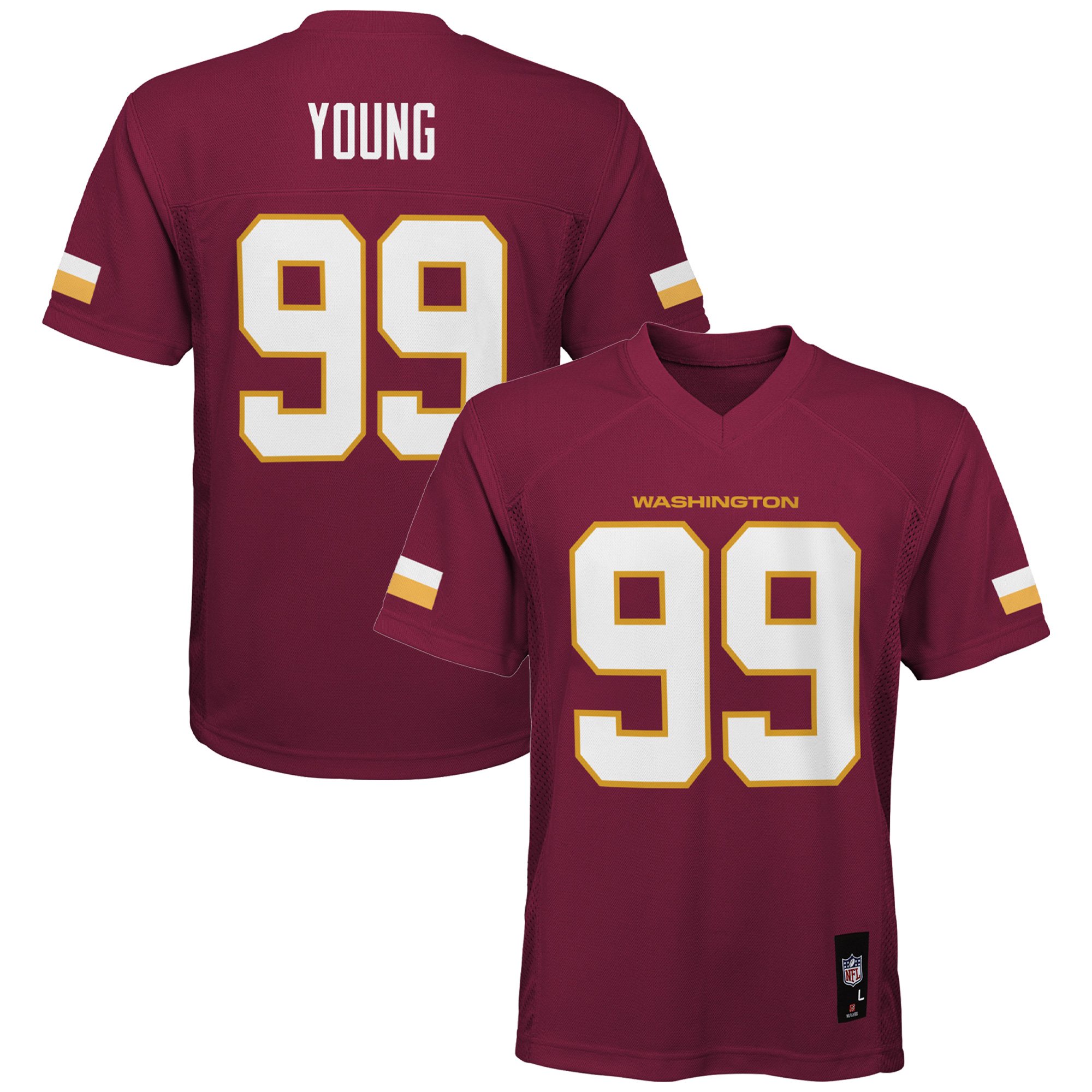Chase Young Washington Commanders Youth Player Jersey - Burgundy - Image 2