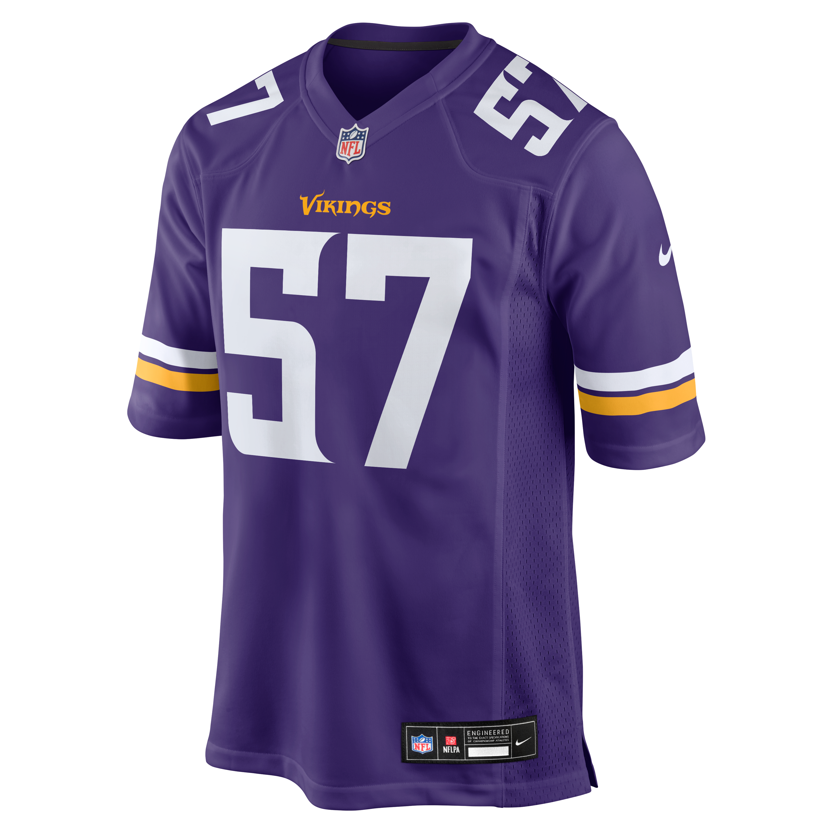 Chaz Chambliss Minnesota Vikings Team Game Jersey - Purple - Image 3