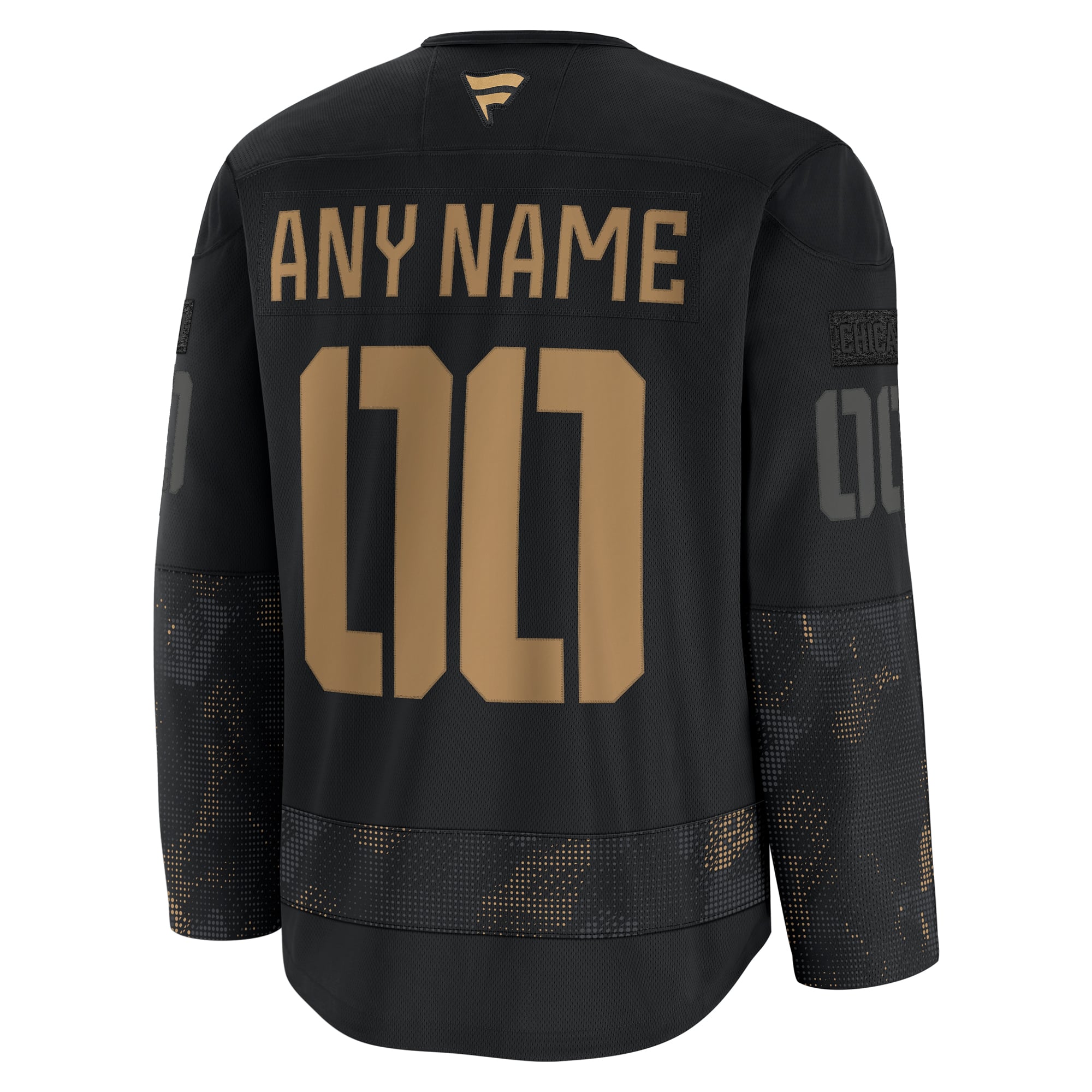 Chicago Blackhawks 2024 Military Appreciation Custom Practice Jersey - Black - Image 4