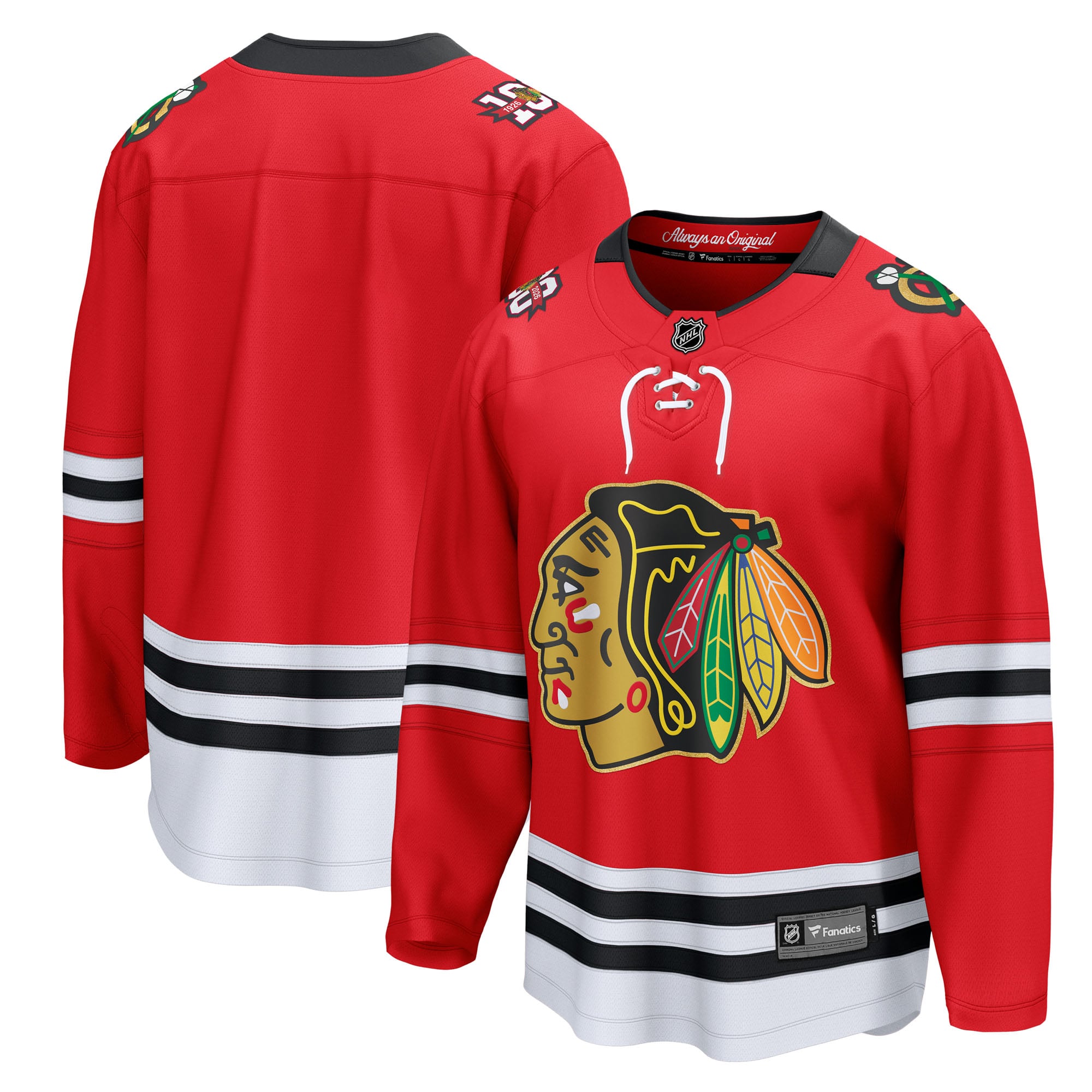 Chicago Blackhawks Centennial Breakaway Jersey - Red - Image 2