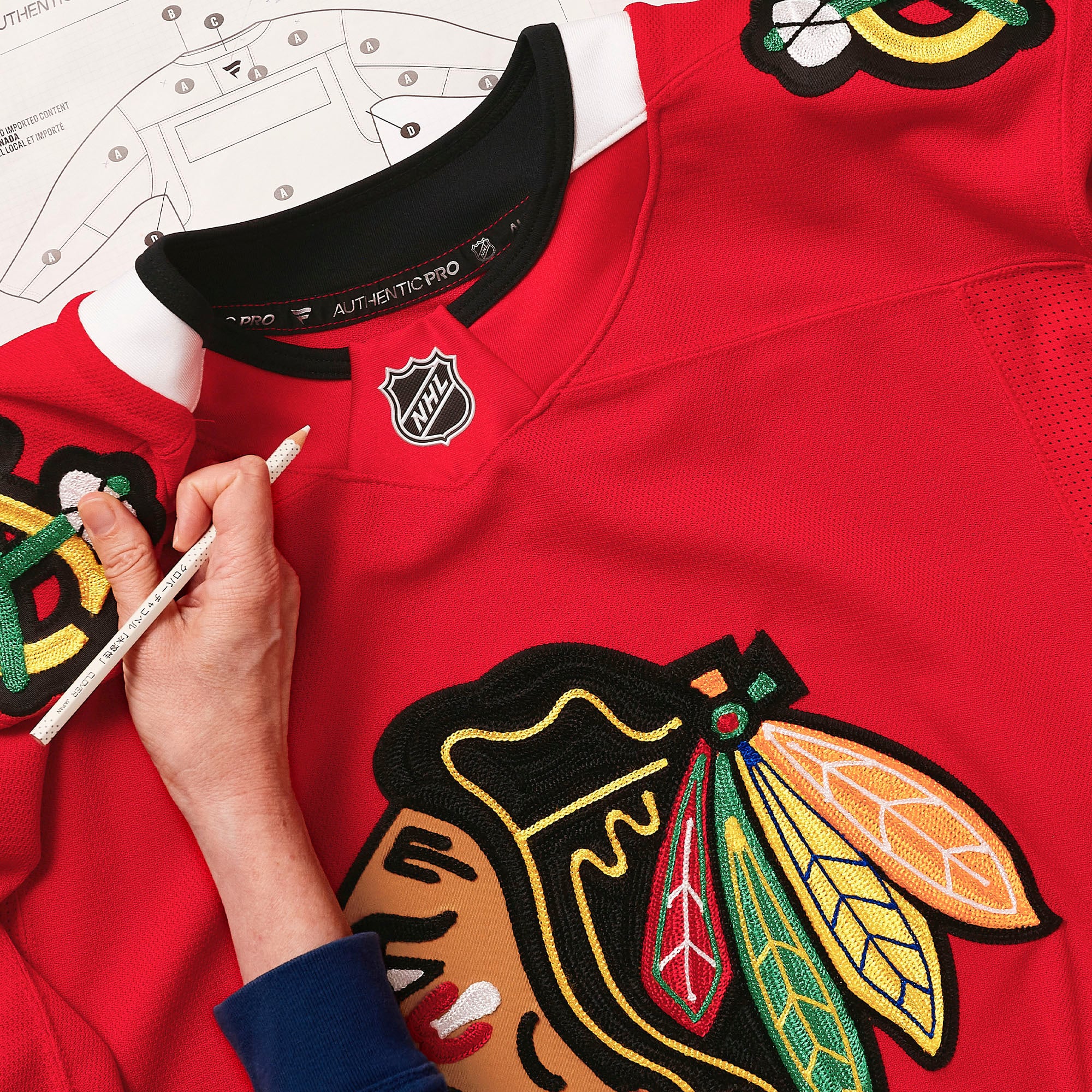 Chicago Blackhawks Home Pro Custom Jersey - Red - Image 7