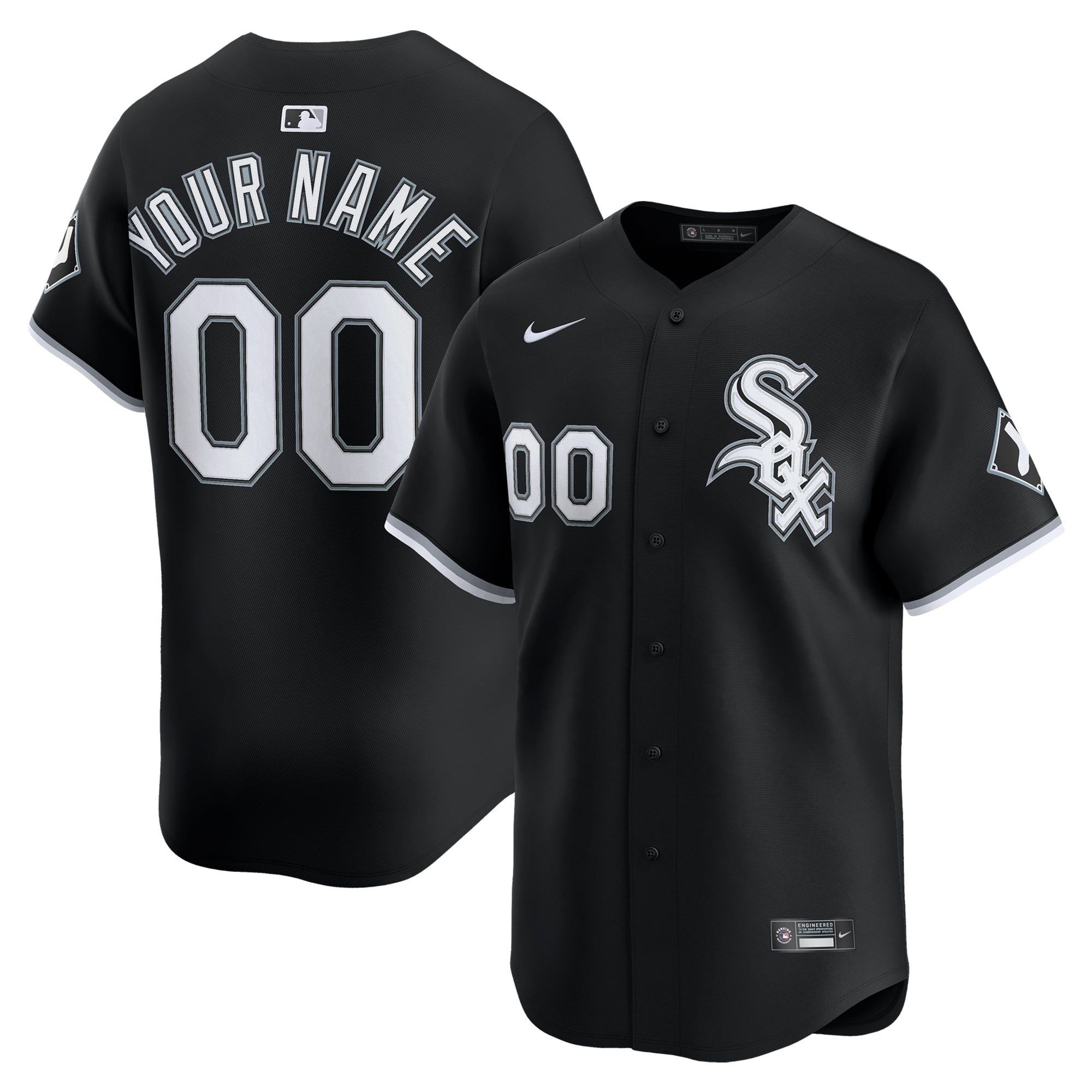 Chicago White Sox Alternate Limited Custom Jersey - Black - Image 2