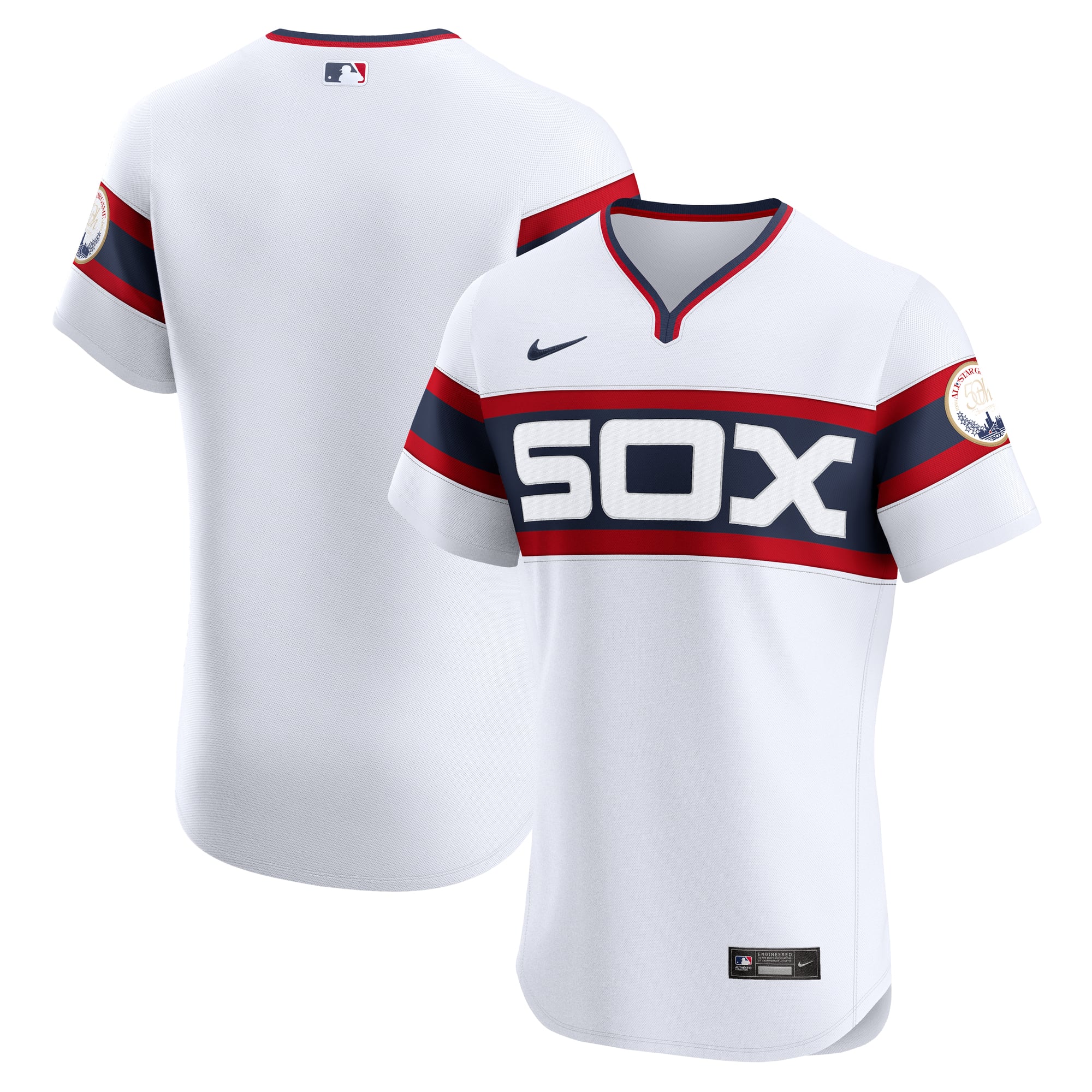 Chicago White Sox Alternate Vapor Premier Elite Patch Jersey - White - Image 2