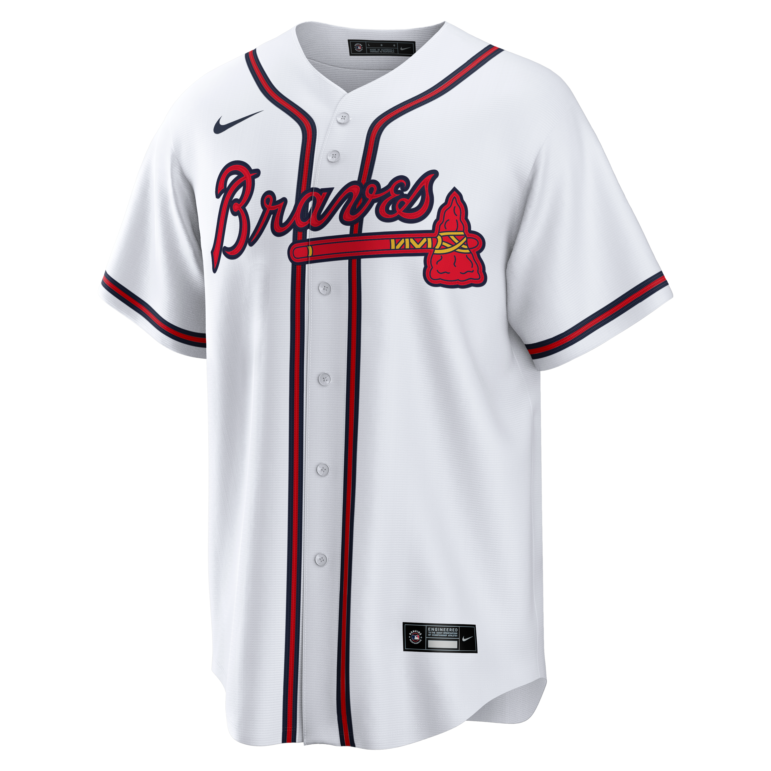 Chipper Jones Atlanta Braves Home Retired Player Jersey - White - Image 3