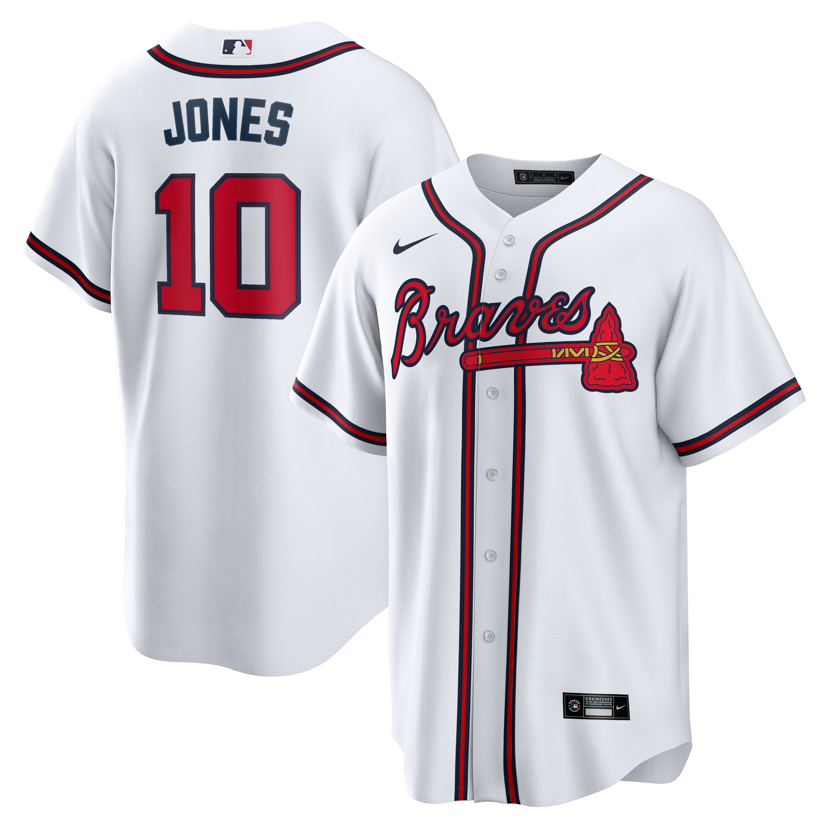Chipper Jones Atlanta Braves Home Retired Player Jersey - White