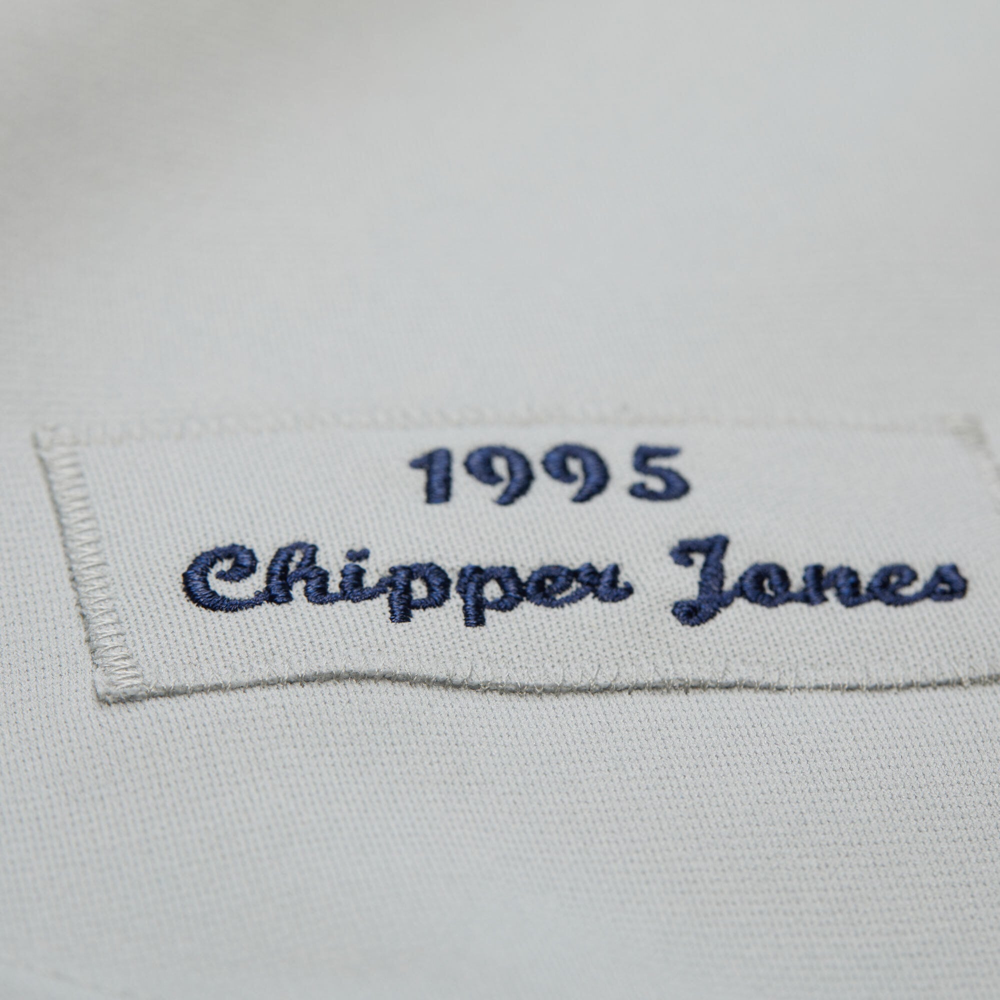 Chipper Jones Atlanta Braves 1995 Throwback Jersey - Gray - Image 6