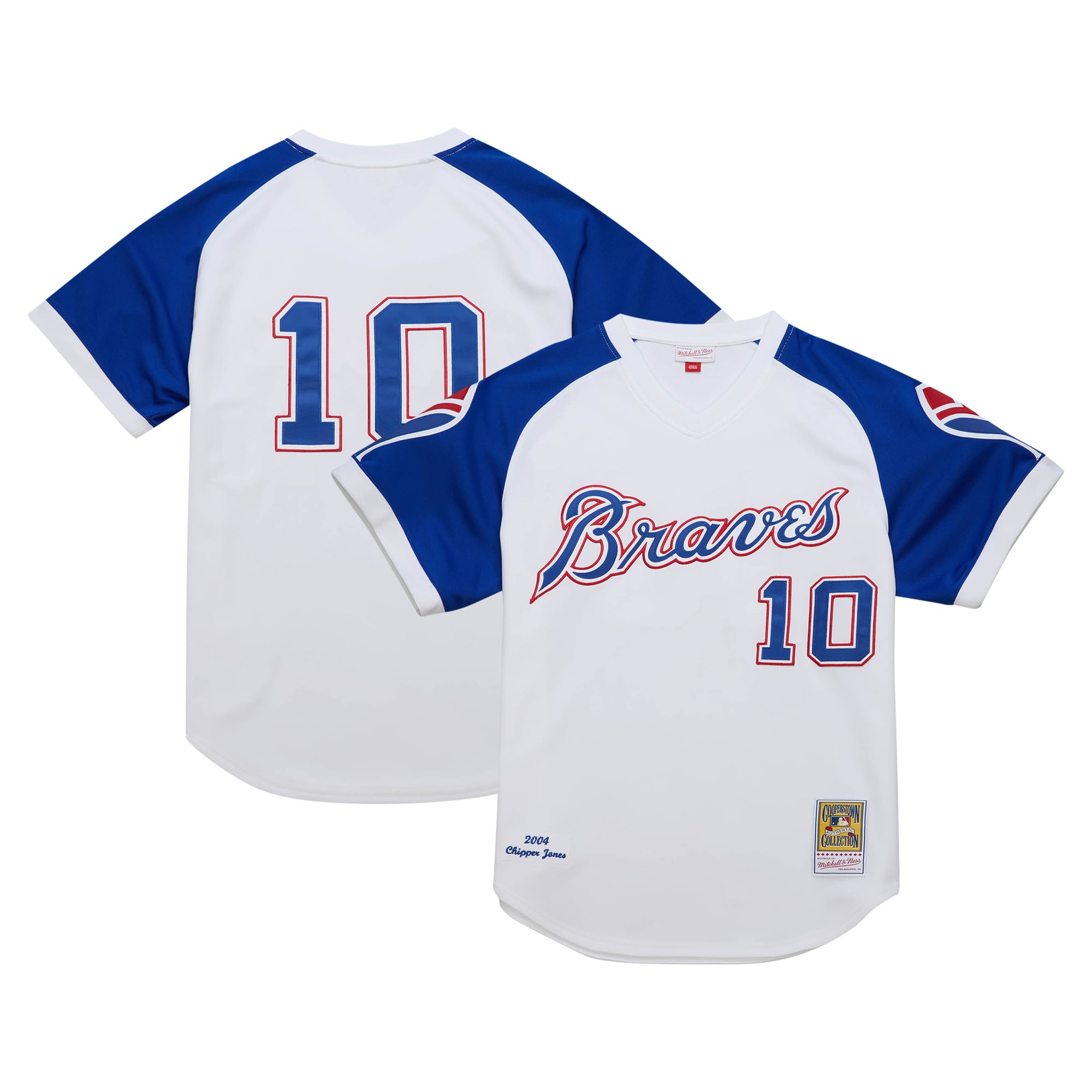 Chipper Jones Atlanta Braves 2004 Cooperstown Collection Throwback Jersey - White - Image 2