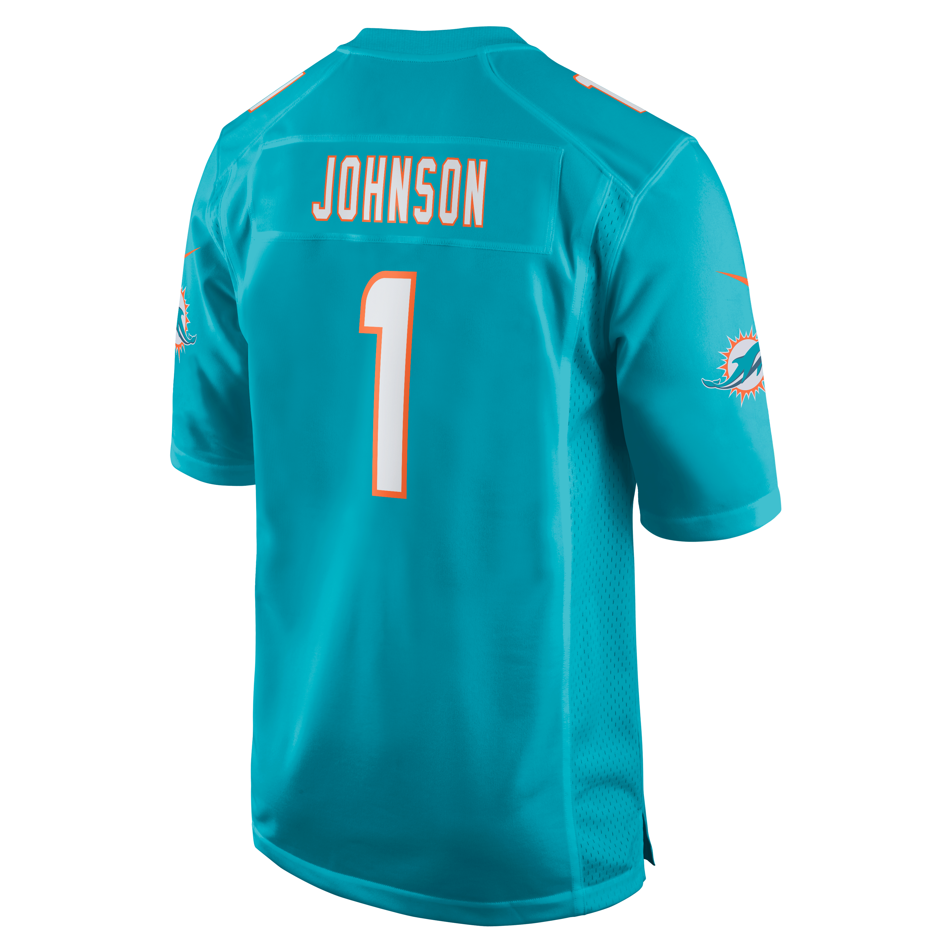 Chris Johnson Miami Dolphins 2026 Draft First Round Pick No. 27 Team Game Jersey - Aqua - Image 4