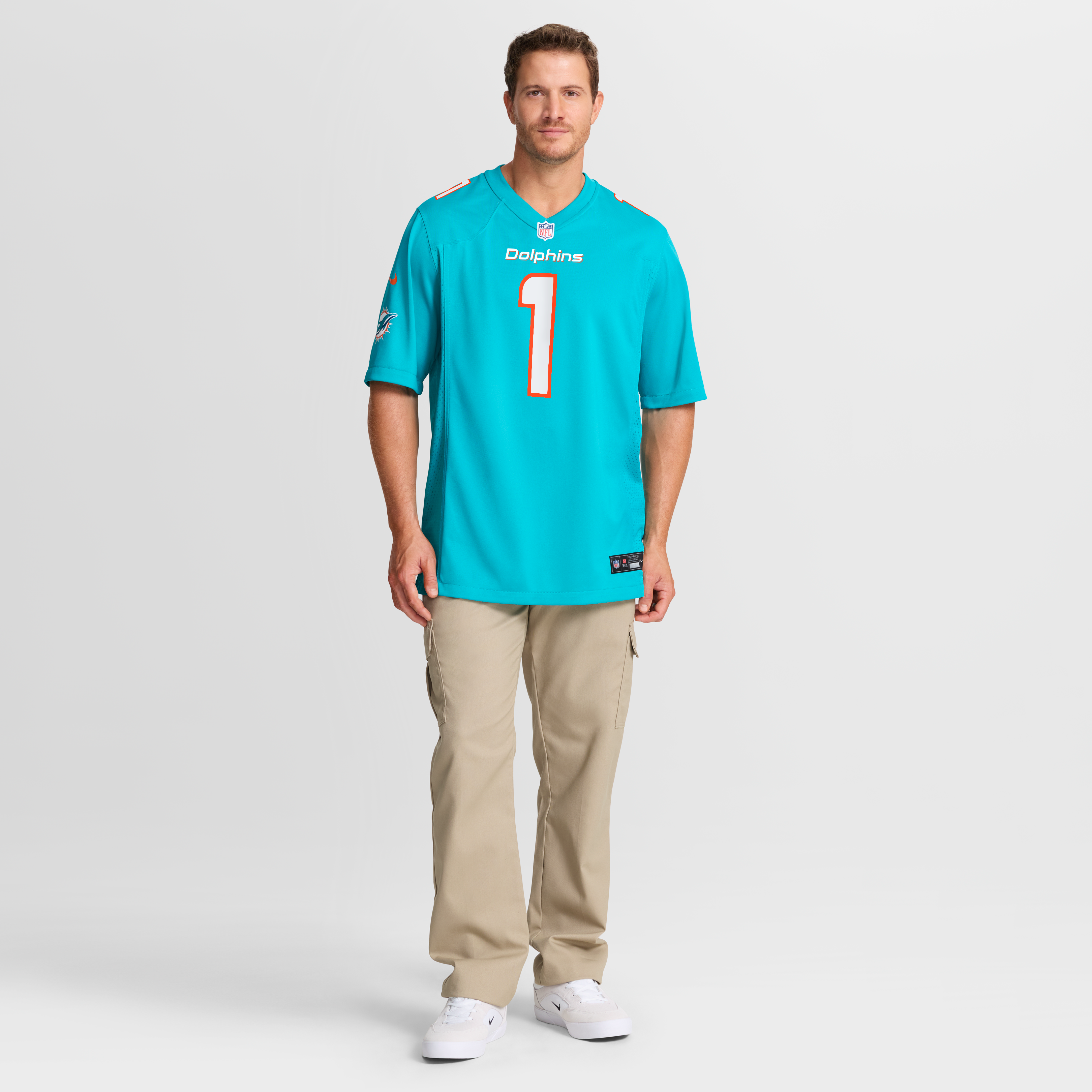 Chris Johnson Miami Dolphins 2026 Draft First Round Pick No. 27 Team Game Jersey - Aqua - Image 5