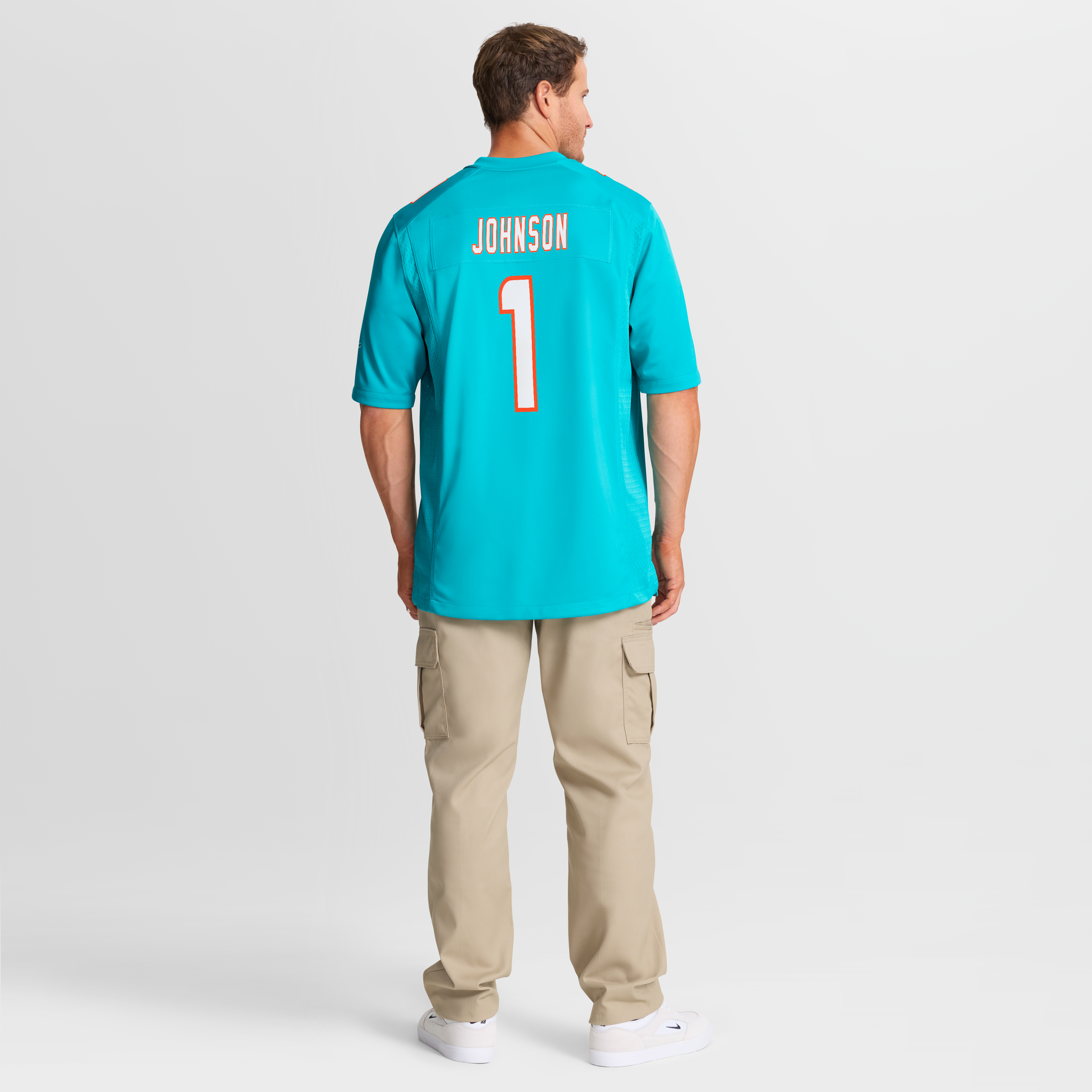 Chris Johnson Miami Dolphins 2026 Draft First Round Pick No. 27 Team Game Jersey - Aqua - Image 6