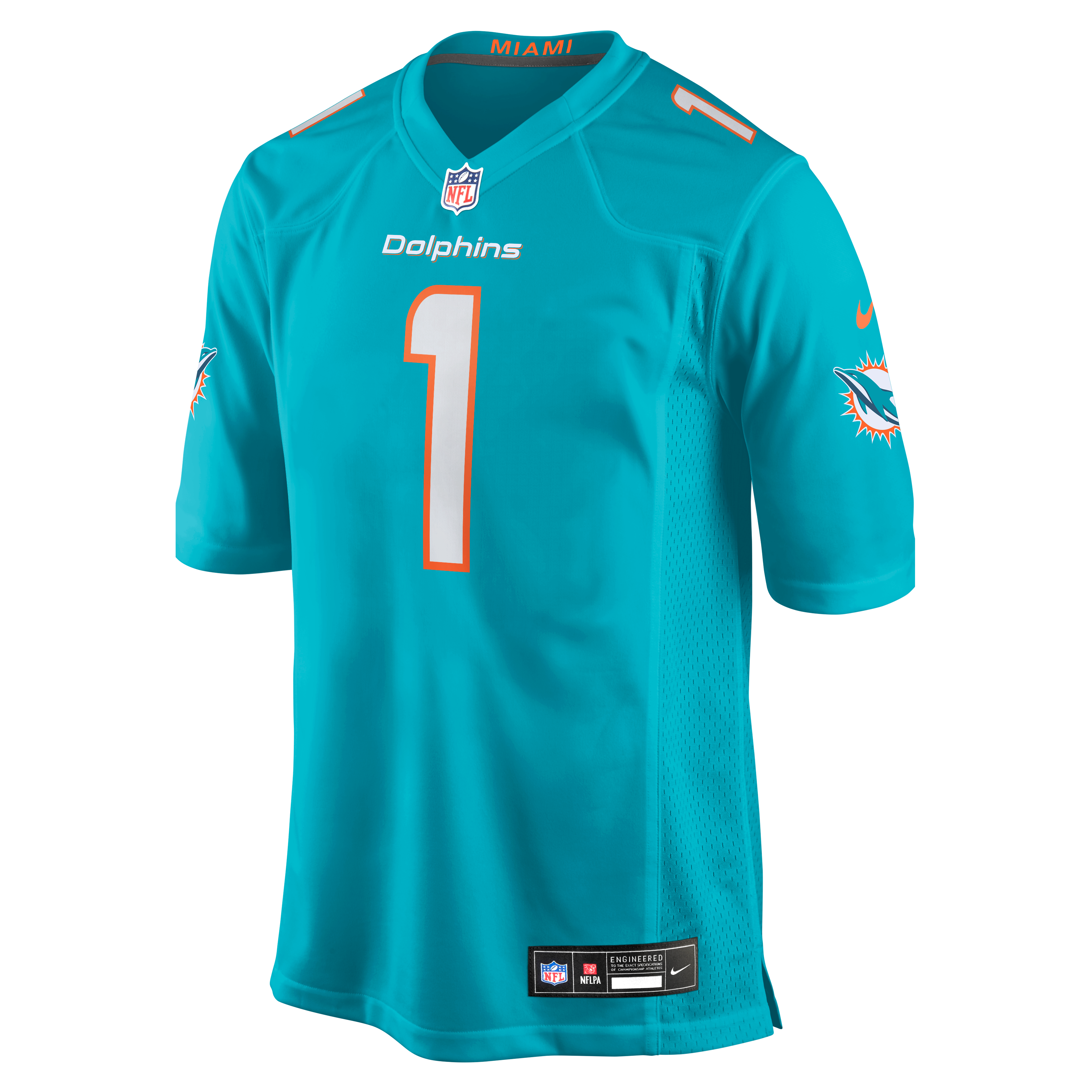 Chris Johnson Miami Dolphins 2026 Draft First Round Pick No. 27 Team Game Jersey - Aqua - Image 3