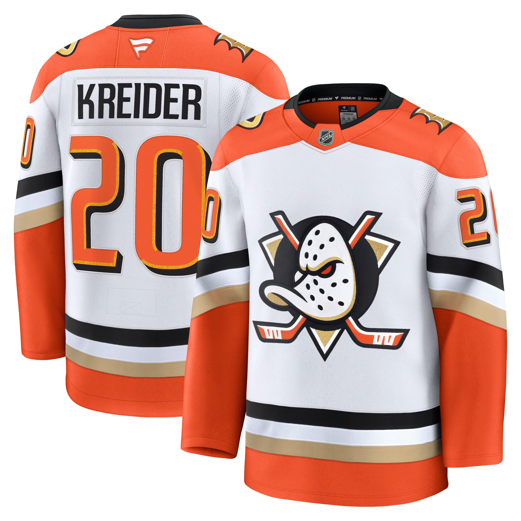Chris Kreider Anaheim Ducks Away Premium Jersey - White