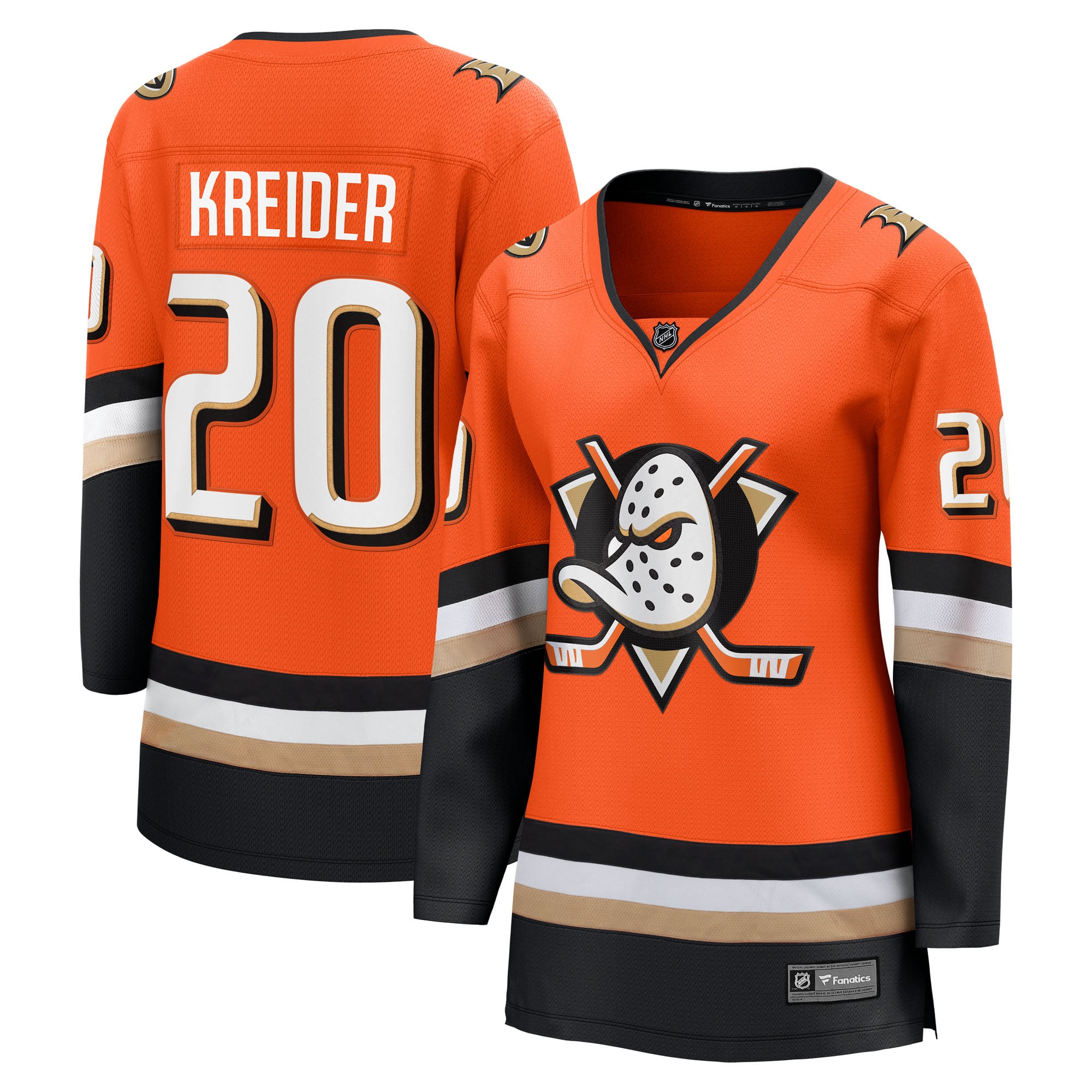 Chris Kreider Anaheim Ducks Women's Home Breakaway Player Jersey - Orange