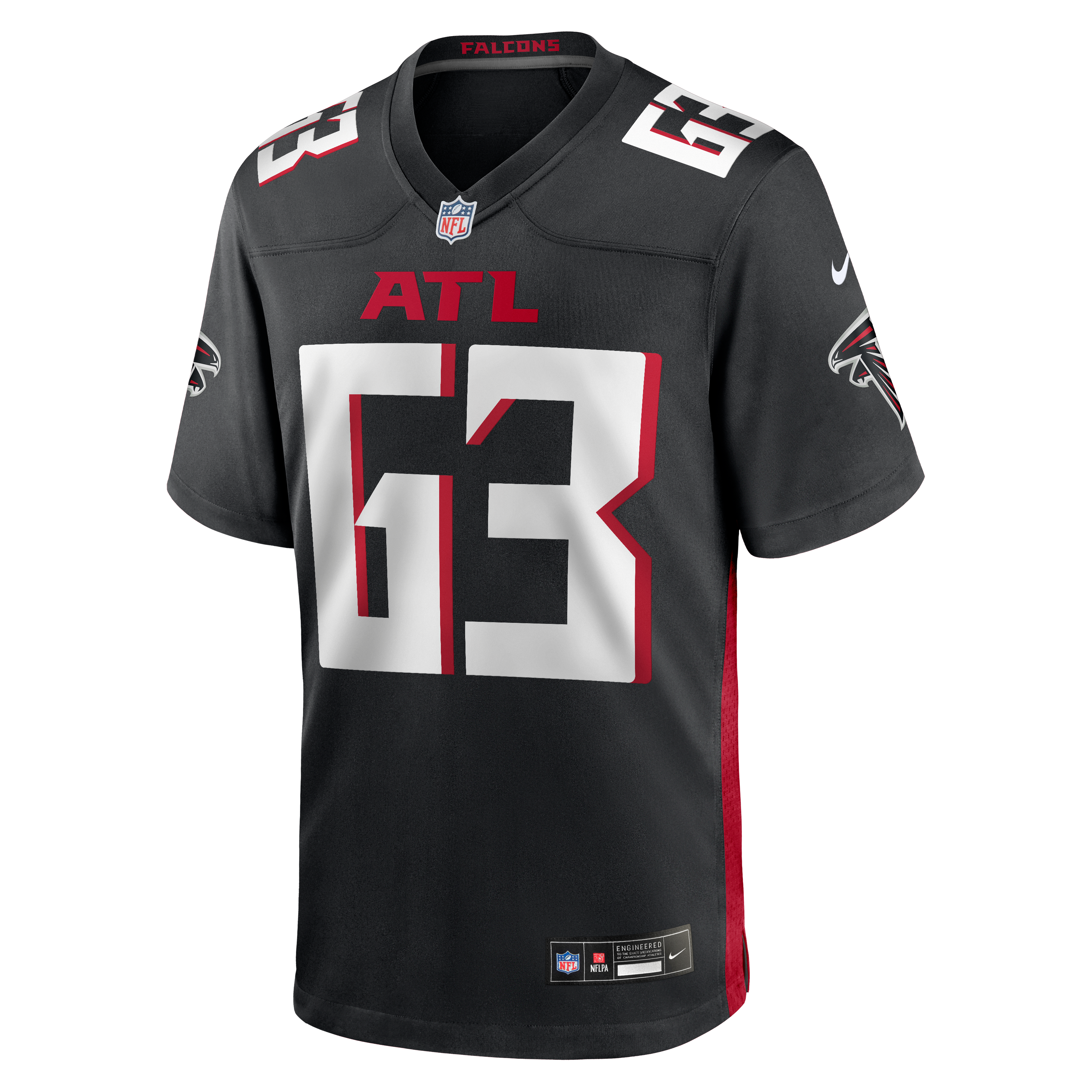 Chris Lindstrom Atlanta Falcons Game Jersey - Black - Image 3