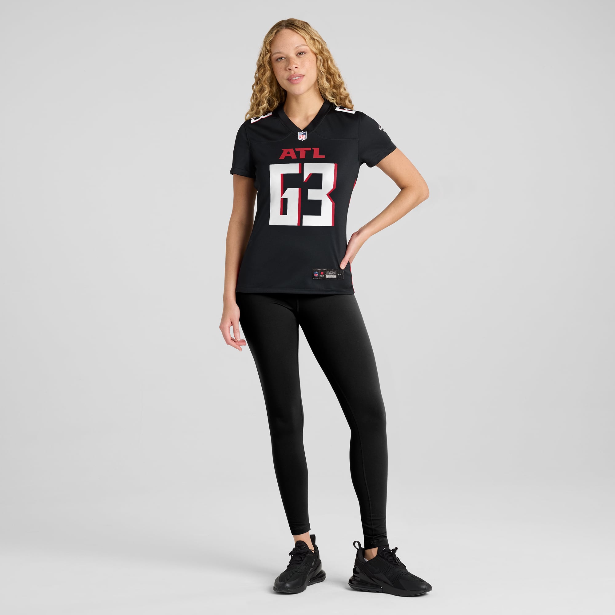 Chris Lindstrom Atlanta Falcons Women's Team Game Jersey - Black - Image 5