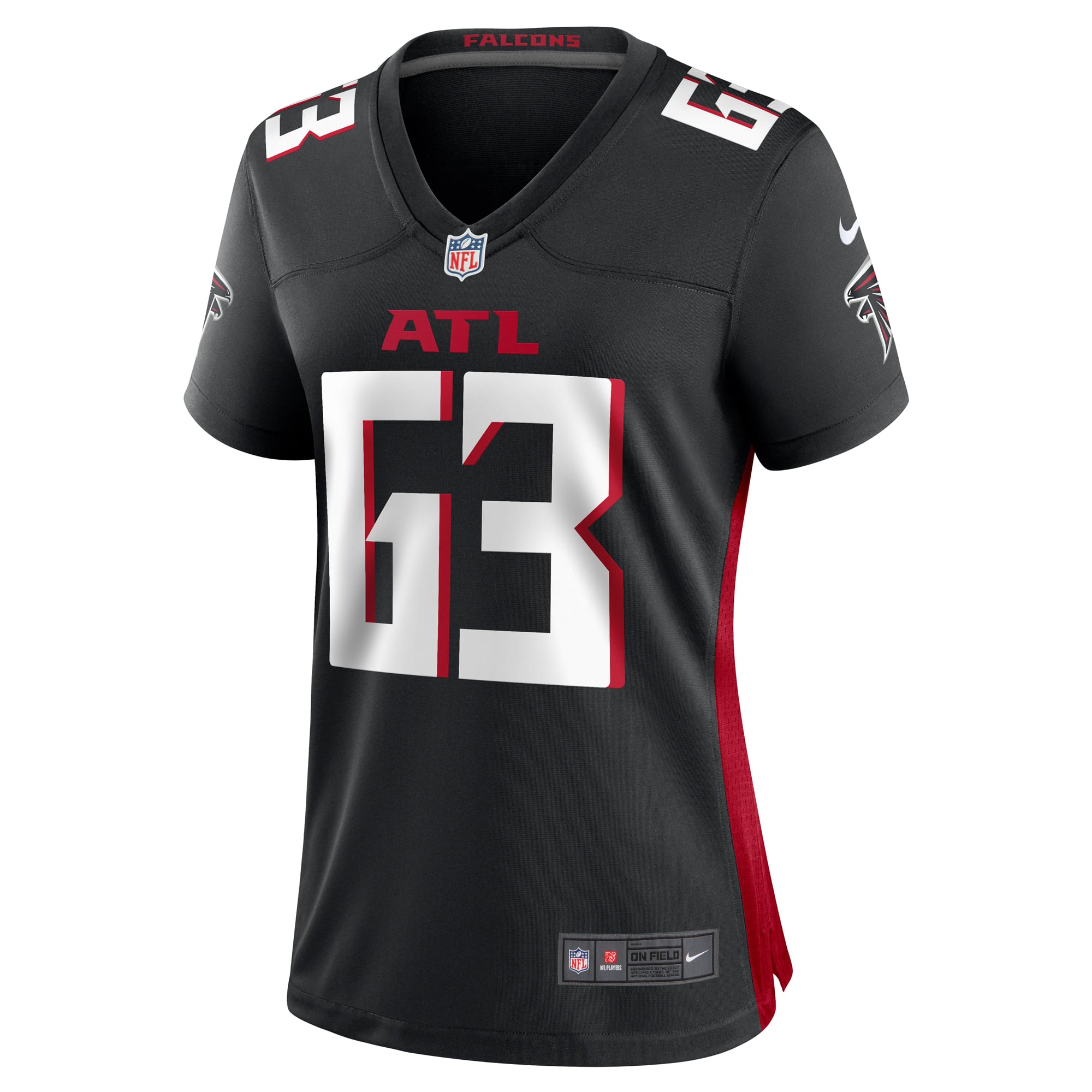 Chris Lindstrom Atlanta Falcons Women's Team Game Jersey - Black - Image 3