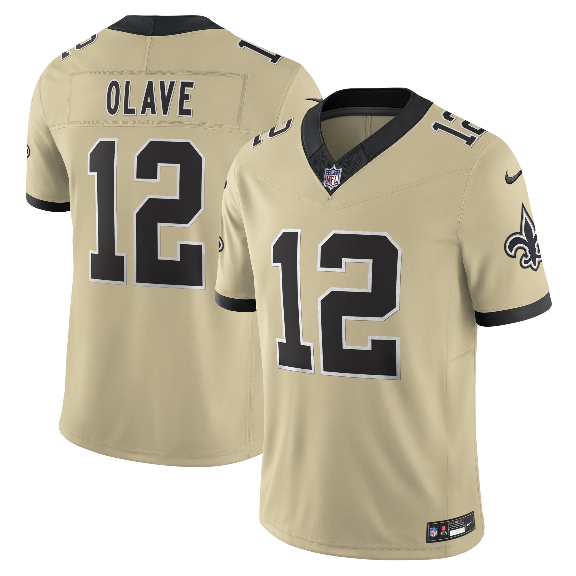 Chris Olave New Orleans Saints Gameday Golds Alternate Vapor F.U.S.E. Limited Jersey - Gold - Image 2