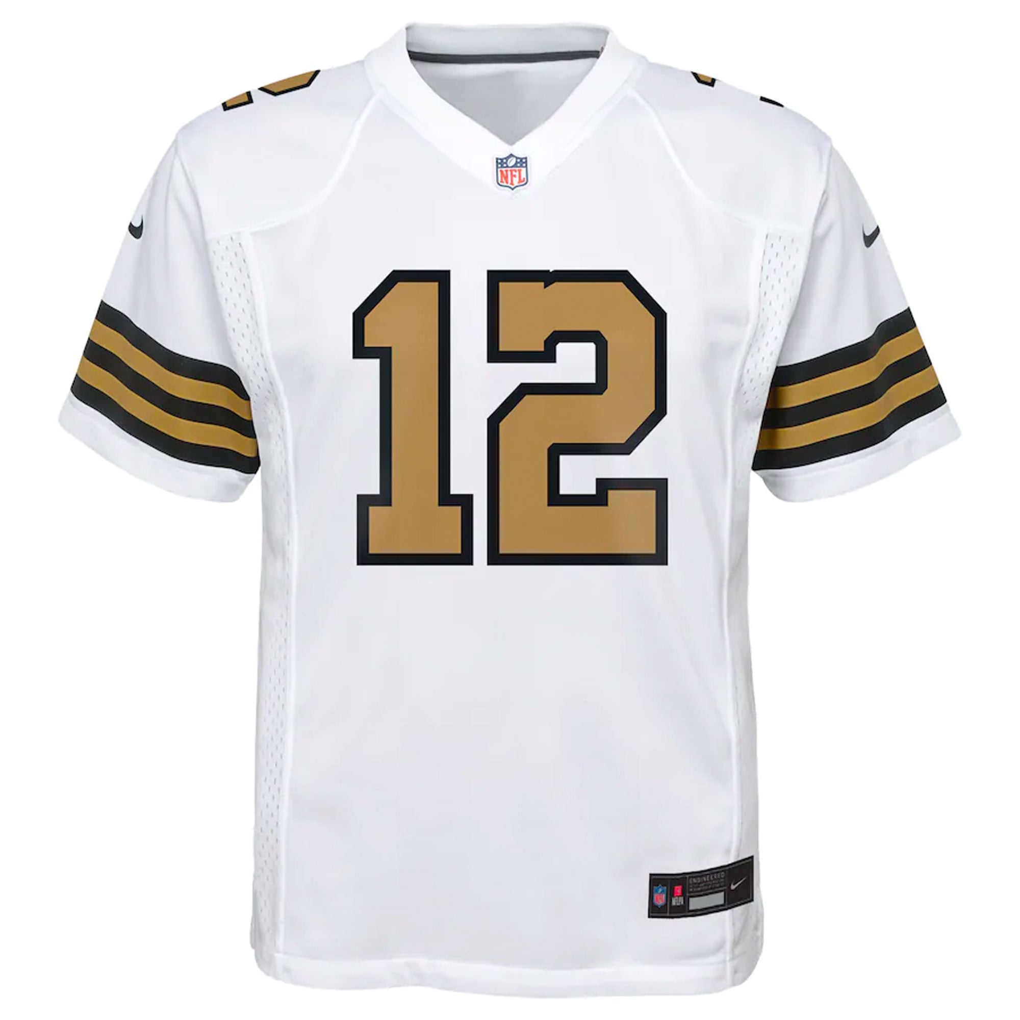 Chris Olave New Orleans Saints Youth Game Jersey - White - Image 3