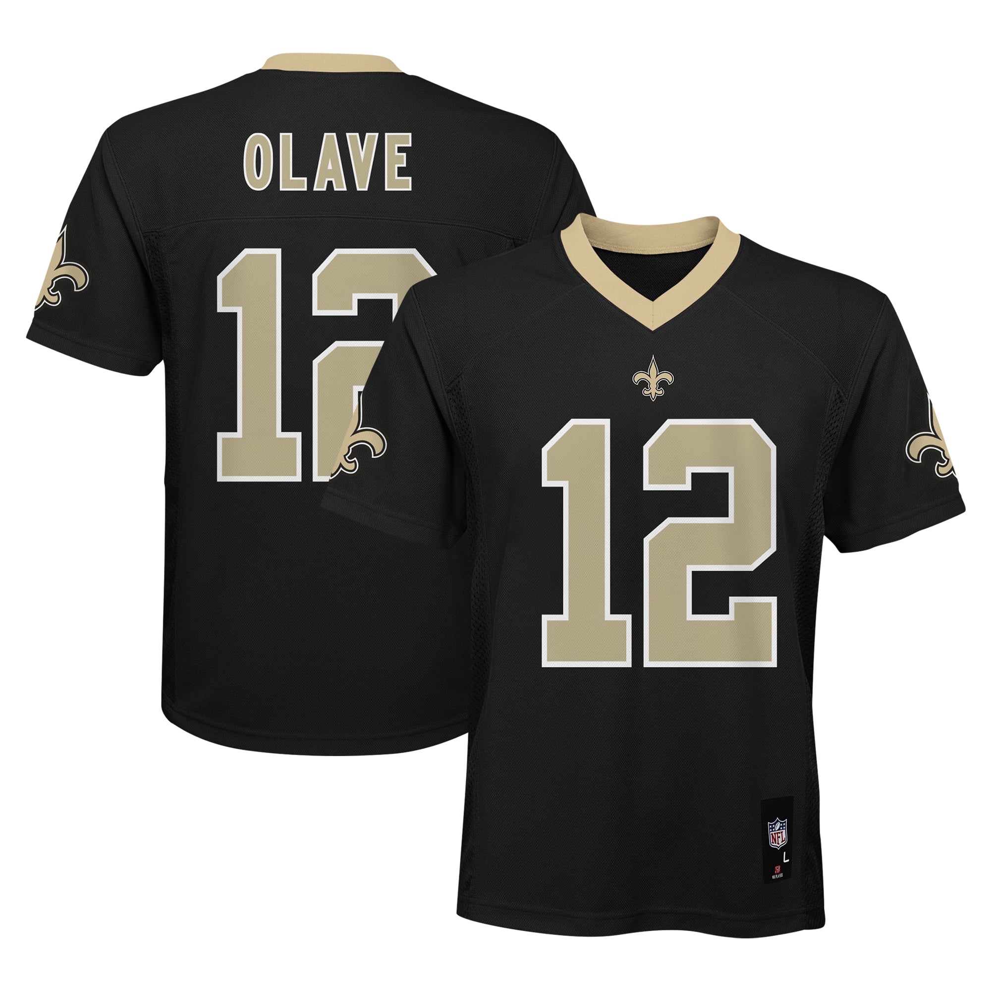 Chris Olave New Orleans Saints Youth Jersey - Black - Image 2