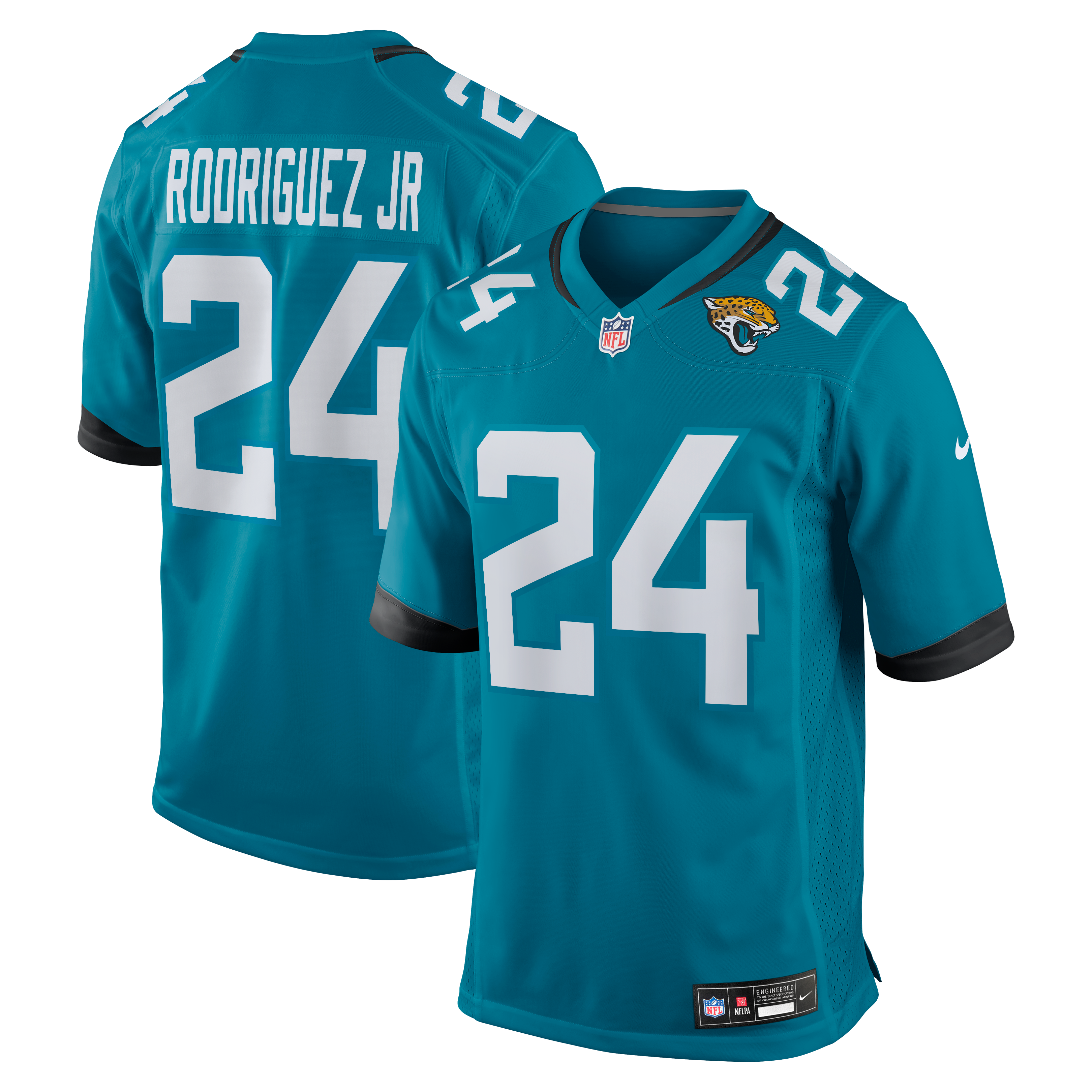 Chris Rodriguez Jr. Jacksonville Jaguars Team Game Jersey - Teal - Image 2