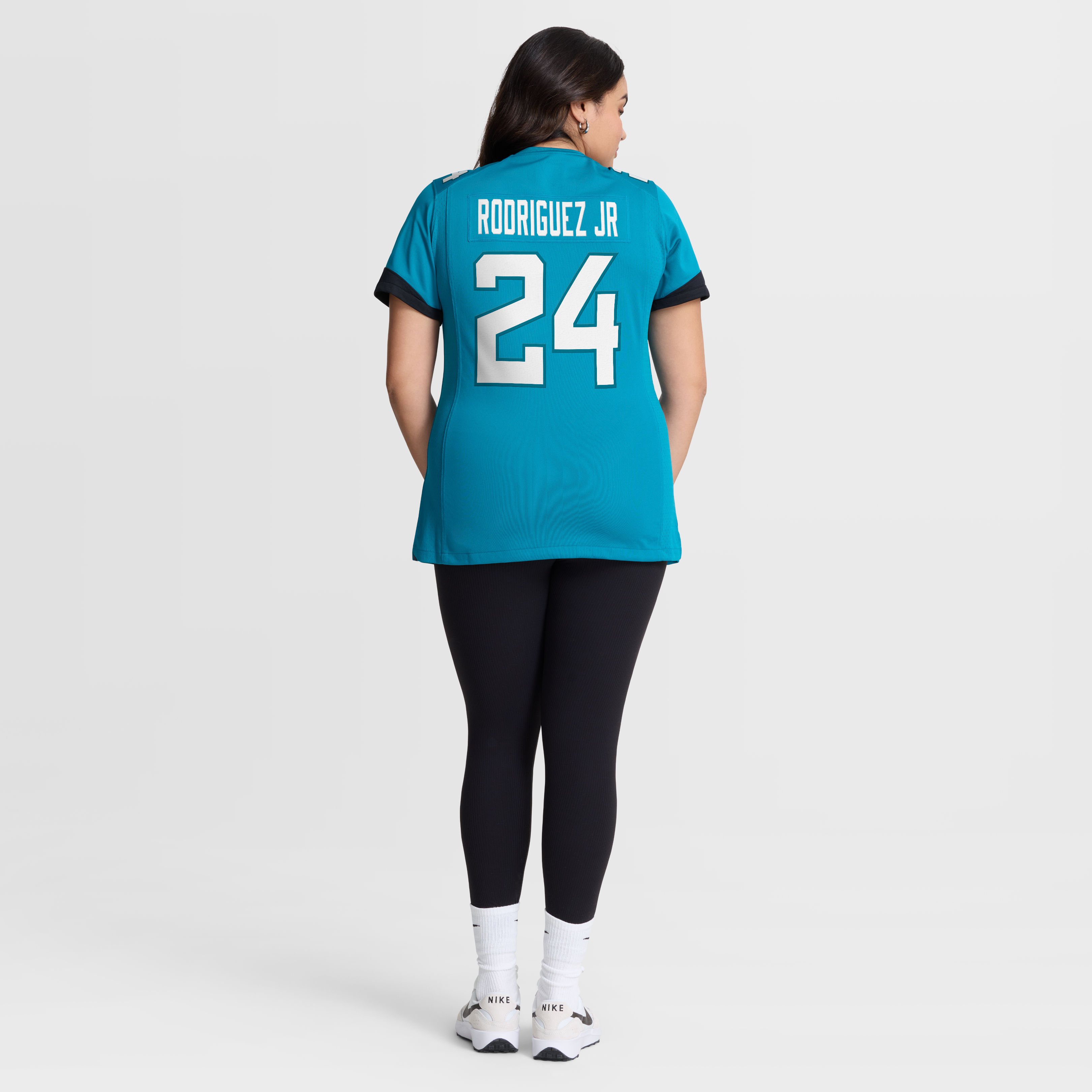 Chris Rodriguez Jr. Jacksonville Jaguars Women's Team Game Jersey - Teal - Image 6