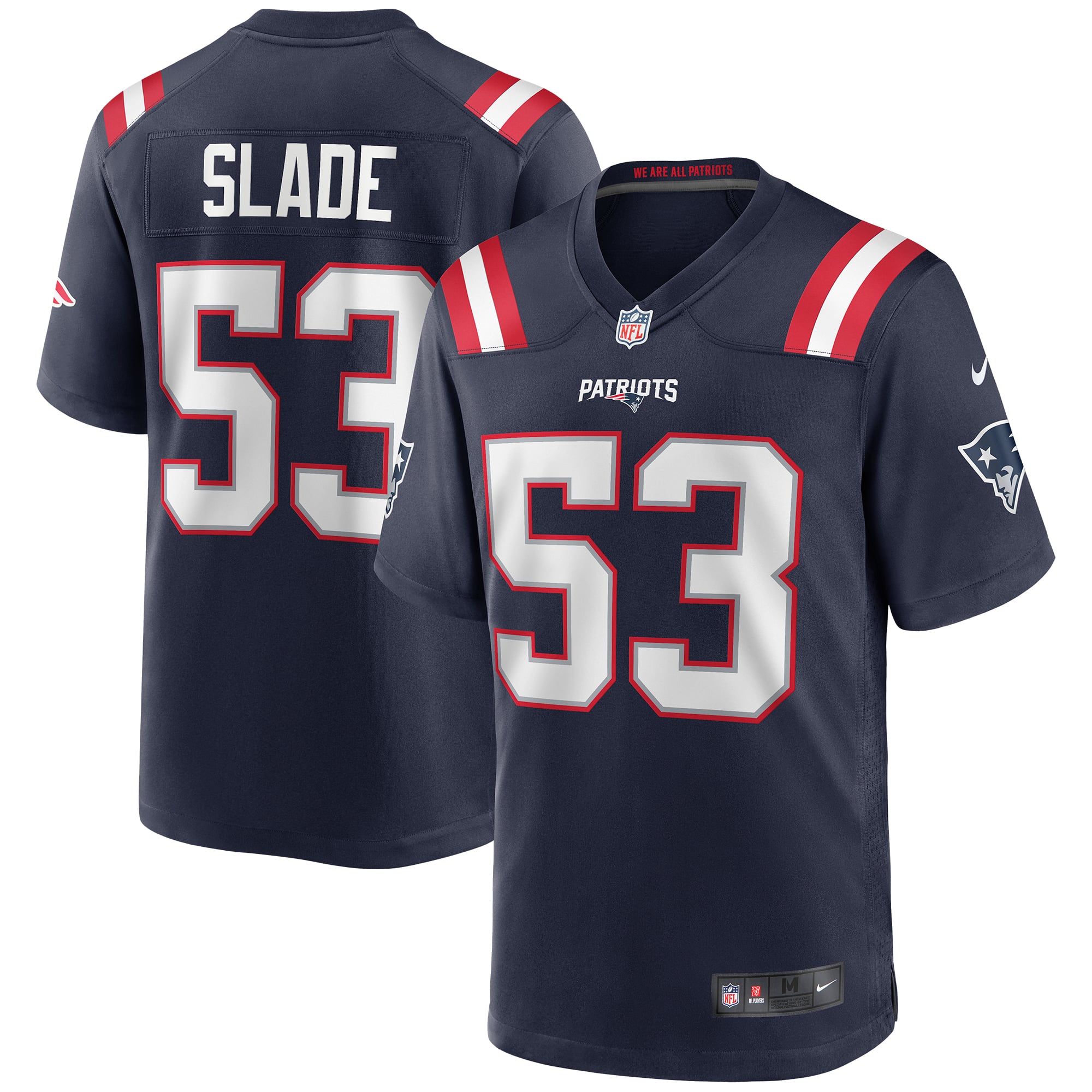 Chris Slade New England Patriots Game Retired Player Jersey - Navy