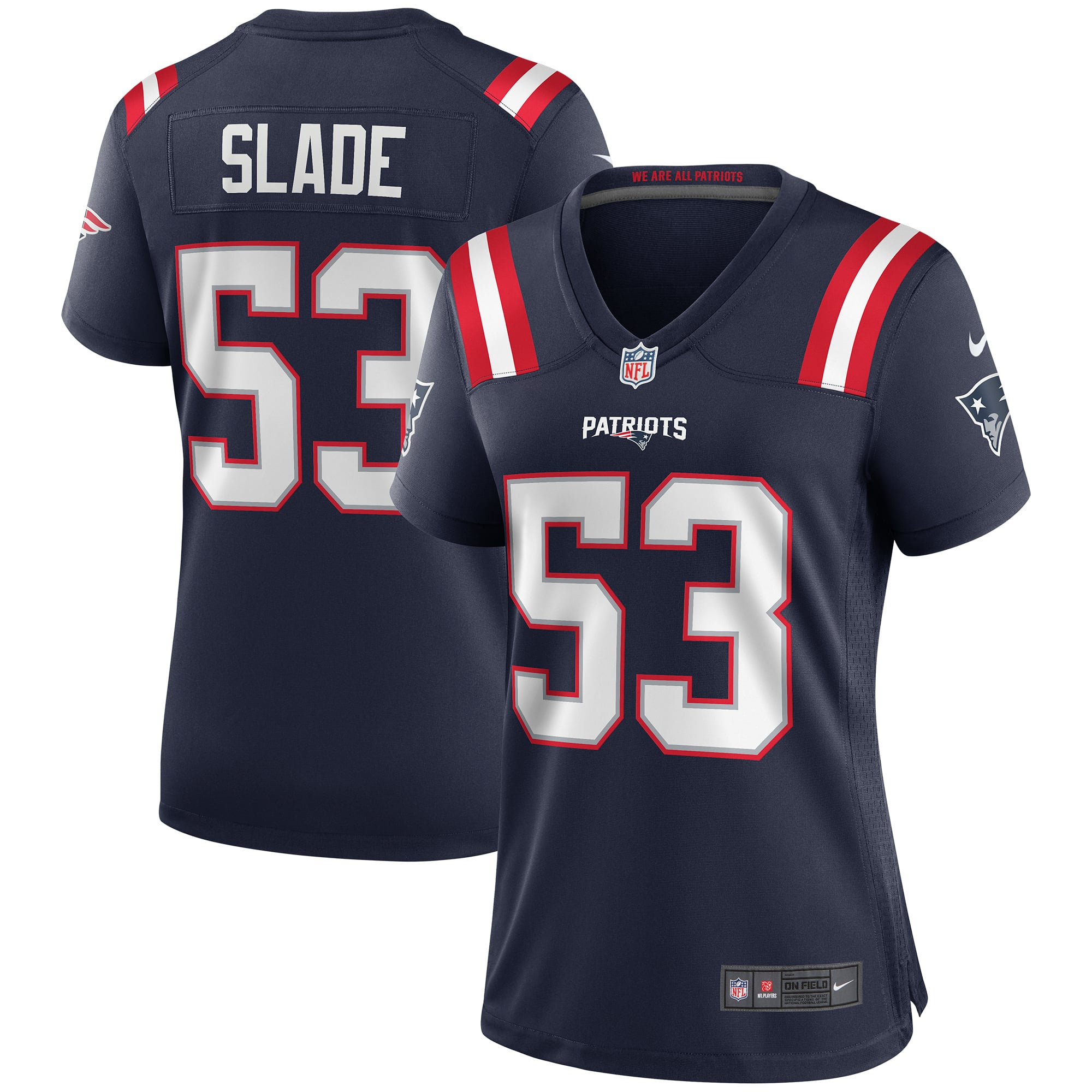 Chris Slade New England Patriots Women's Game Retired Player Jersey - Navy - Image 2