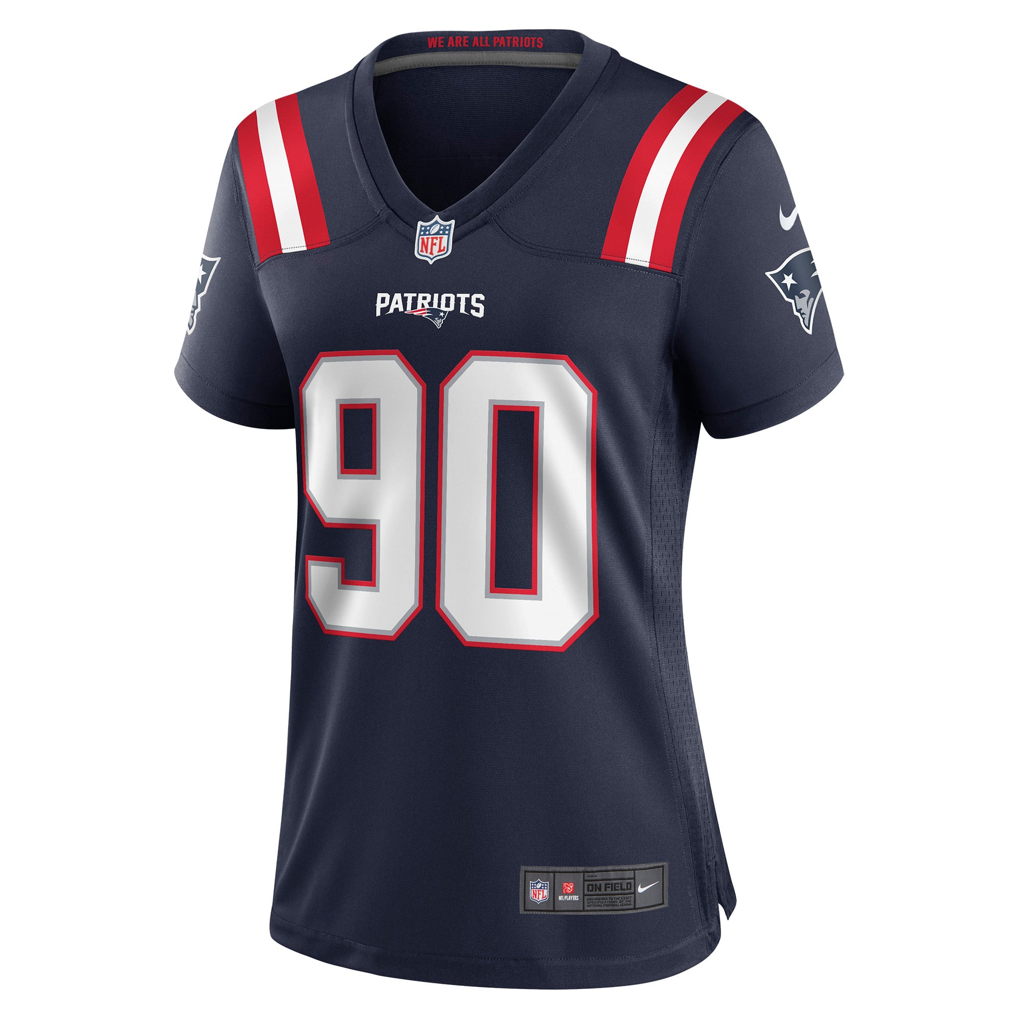 Christian Barmore New England Patriots Women's Game Jersey - Navy - Image 3