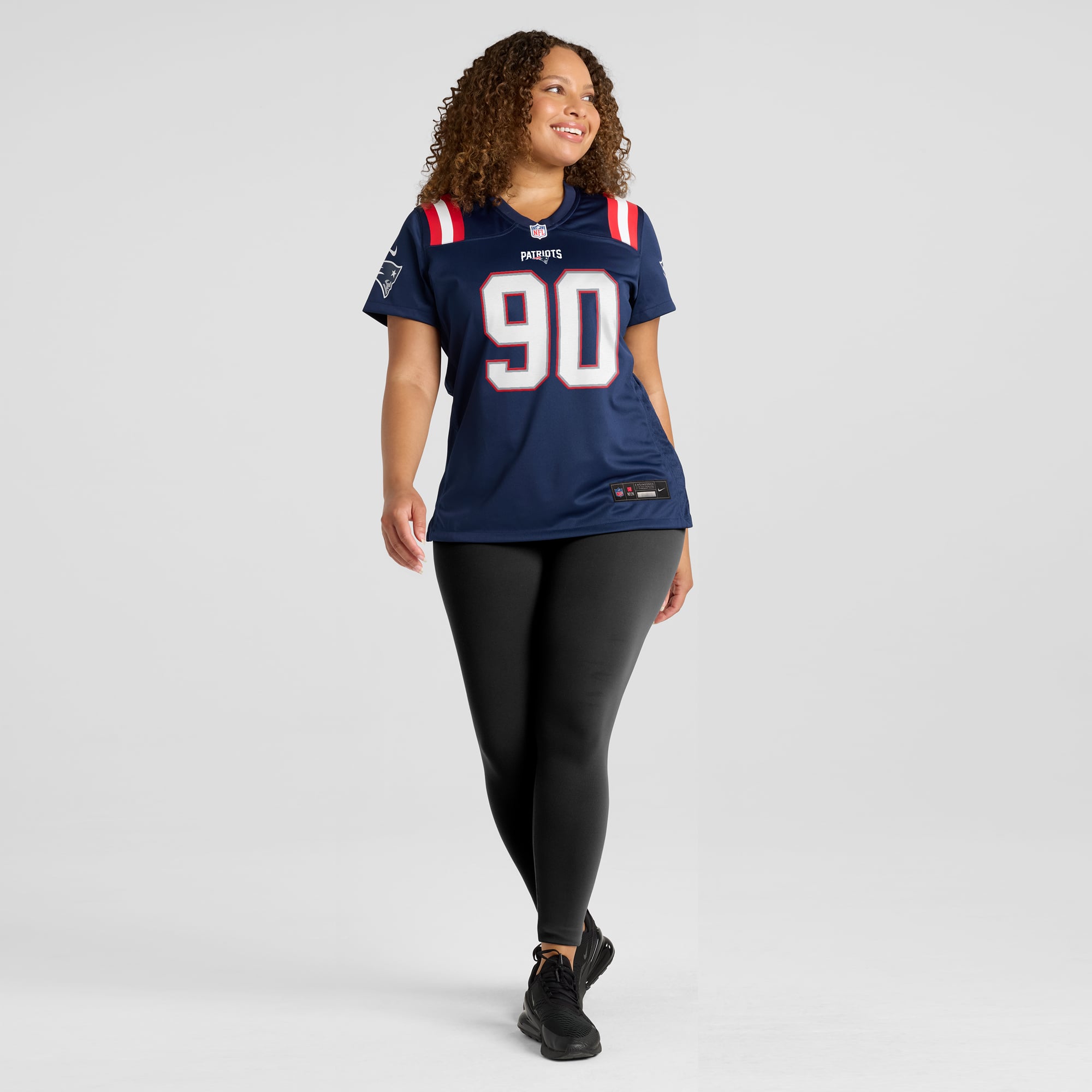 Christian Barmore New England Patriots Women's Game Jersey - Navy - Image 7