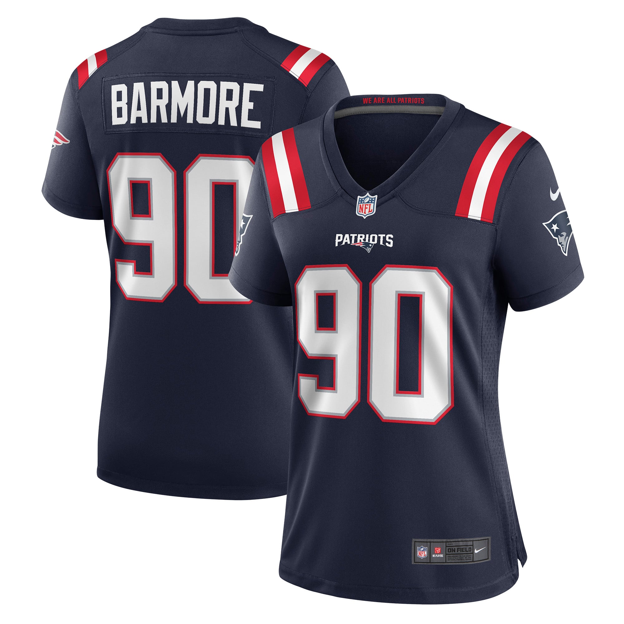 Christian Barmore New England Patriots Women's Game Jersey - Navy - Image 2
