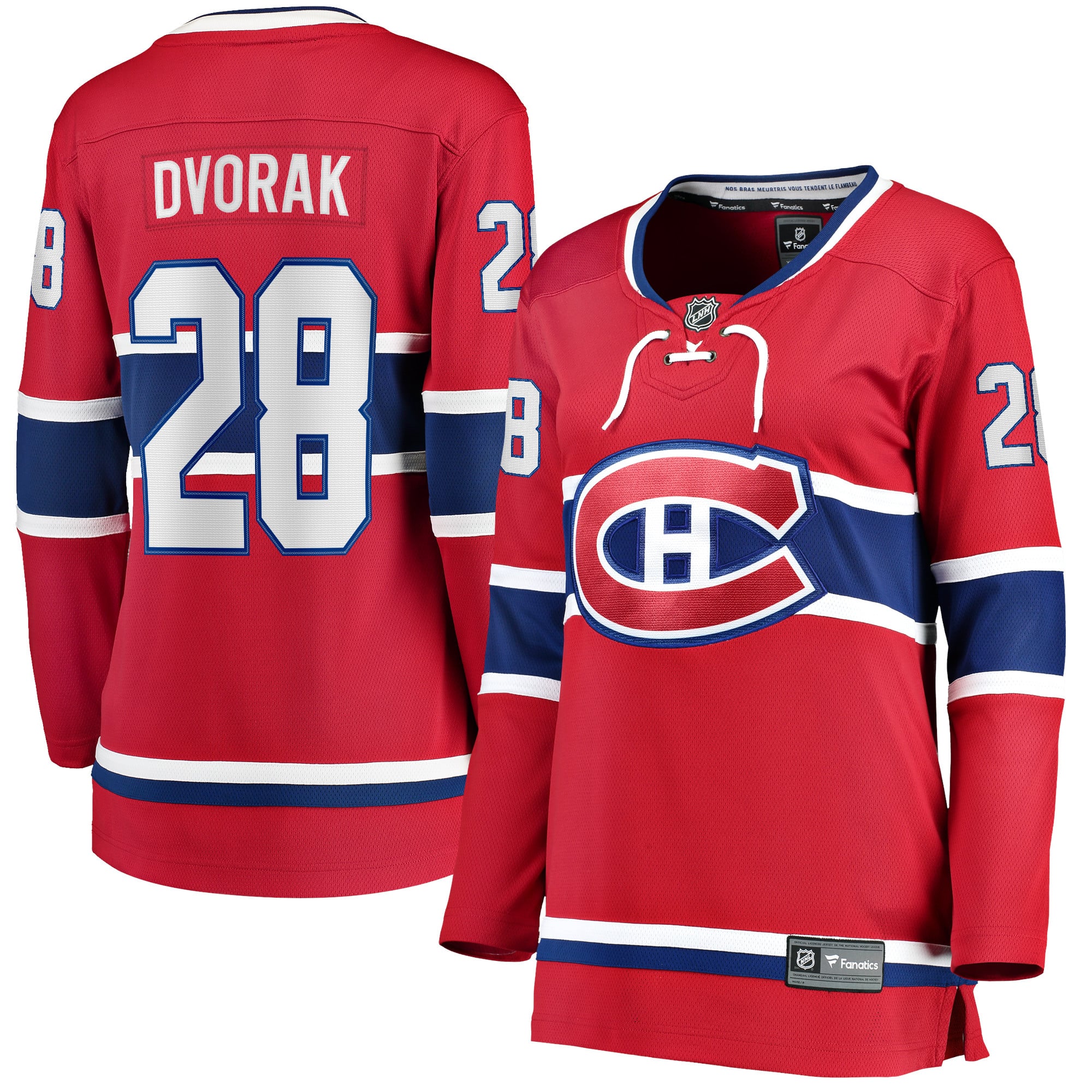 Christian Dvorak Montreal Canadiens Women's Home Breakaway Player Jersey - Red - Image 2