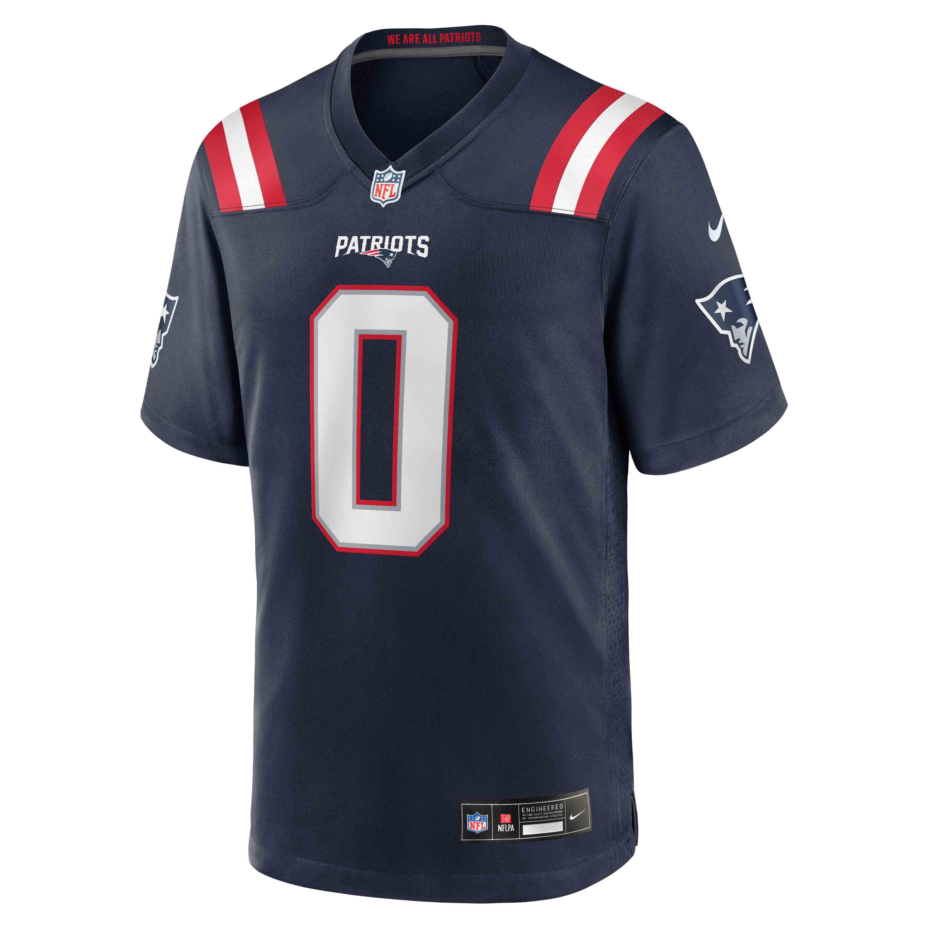 Christian Gonzalez New England Patriots Game Jersey - Navy - Image 3