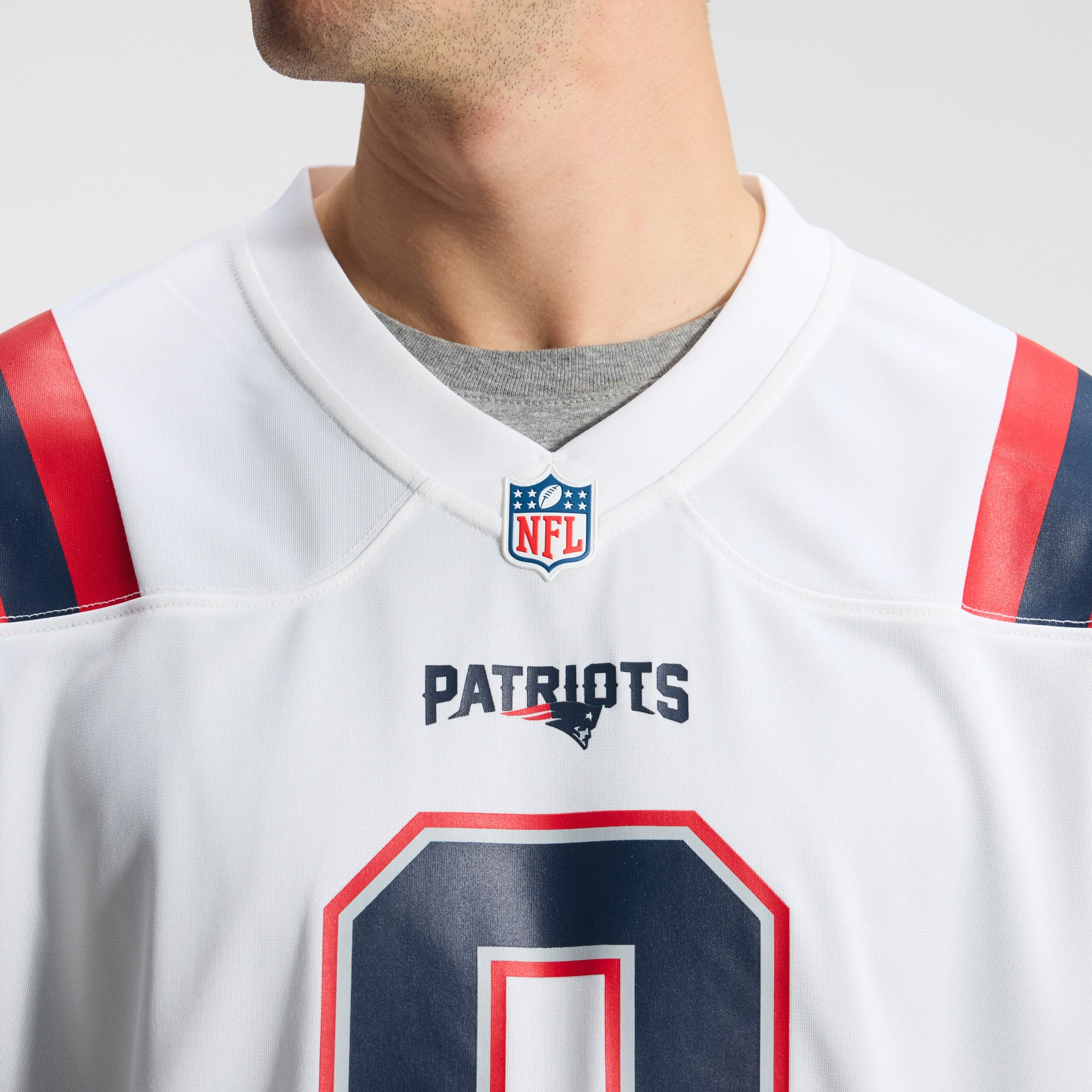 Christian Gonzalez New England Patriots Game Jersey - White - Image 11