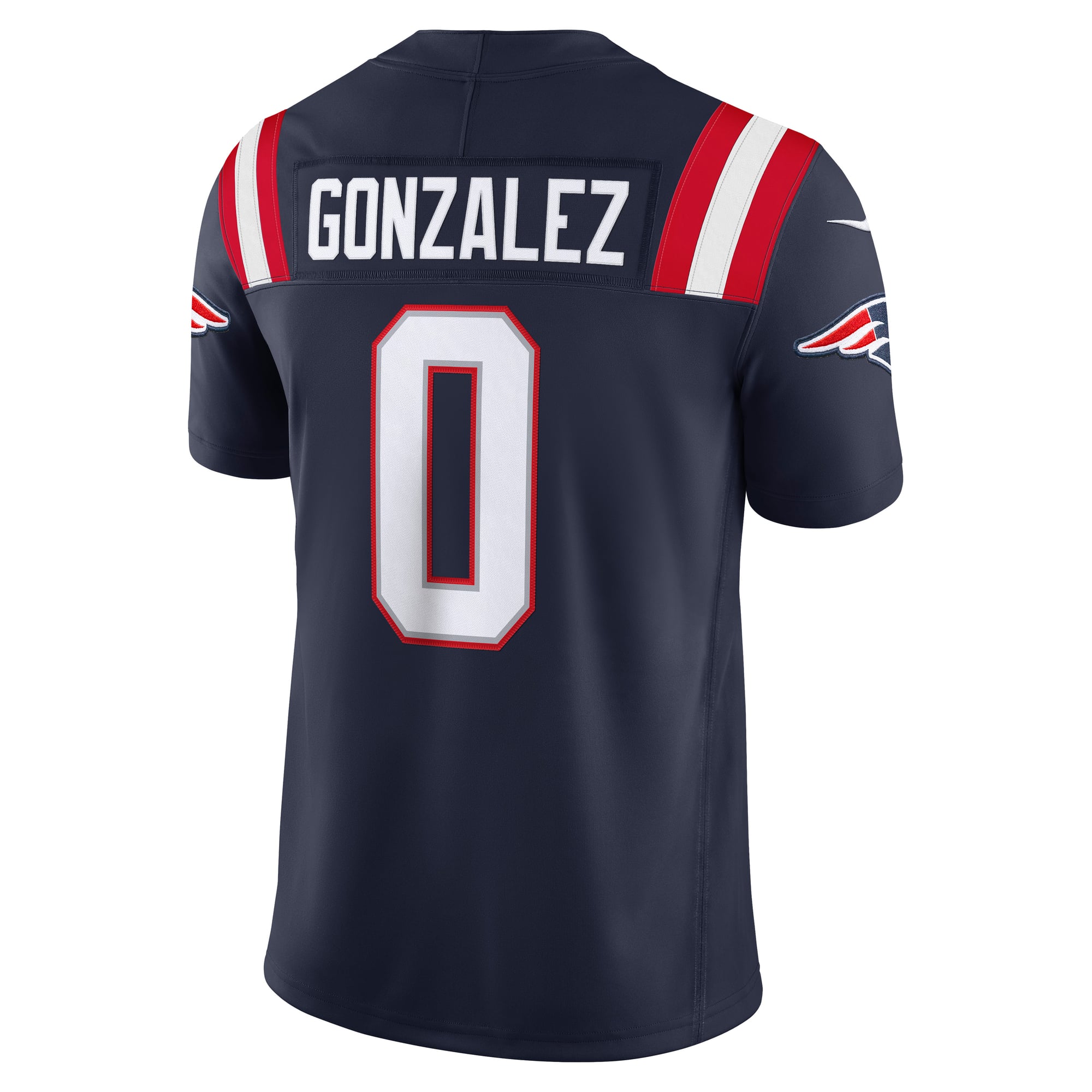 Christian Gonzalez New England Patriots Team Vapor F.U.S.E. Stitched Limited Jersey - Navy - Image 4