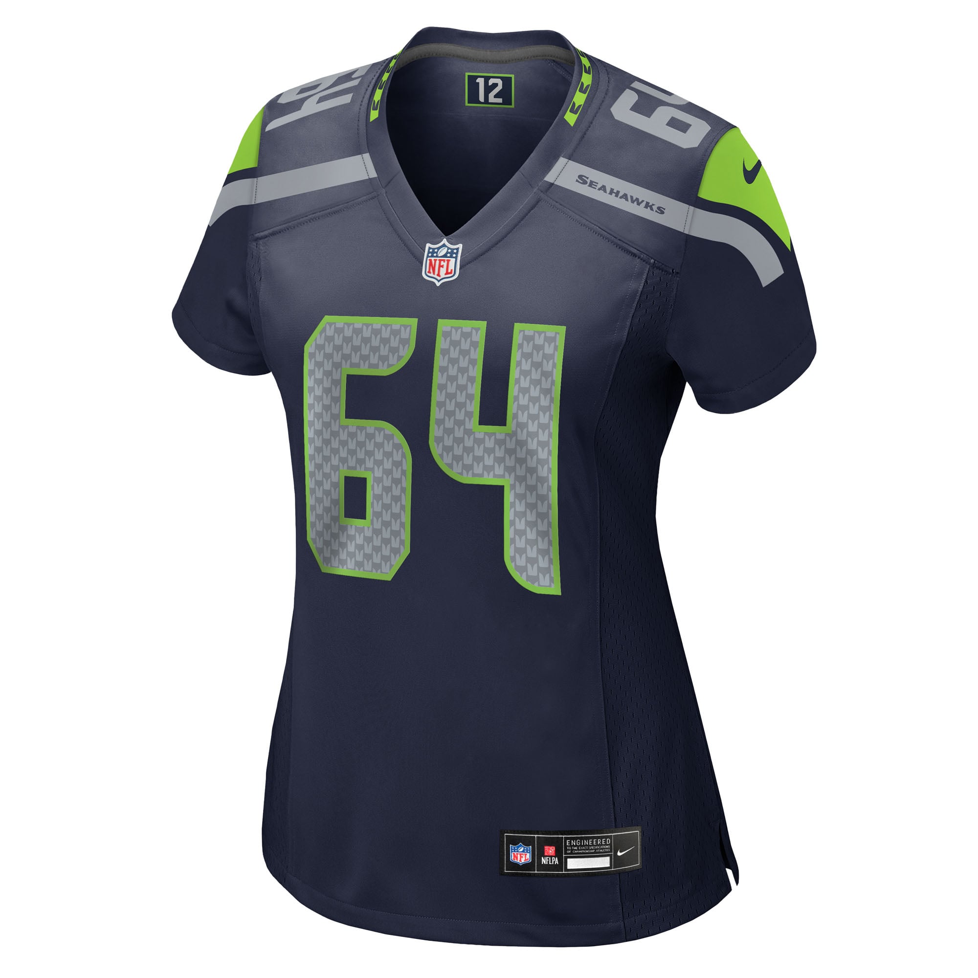 Christian Haynes Seattle Seahawks Women's Team Game Jersey - College Navy - Image 3