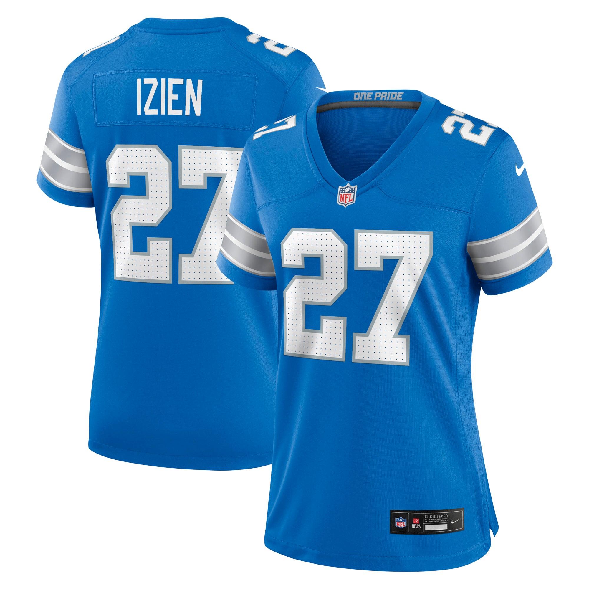 Christian Izien Detroit Lions Women's Team Game Jersey - Blue