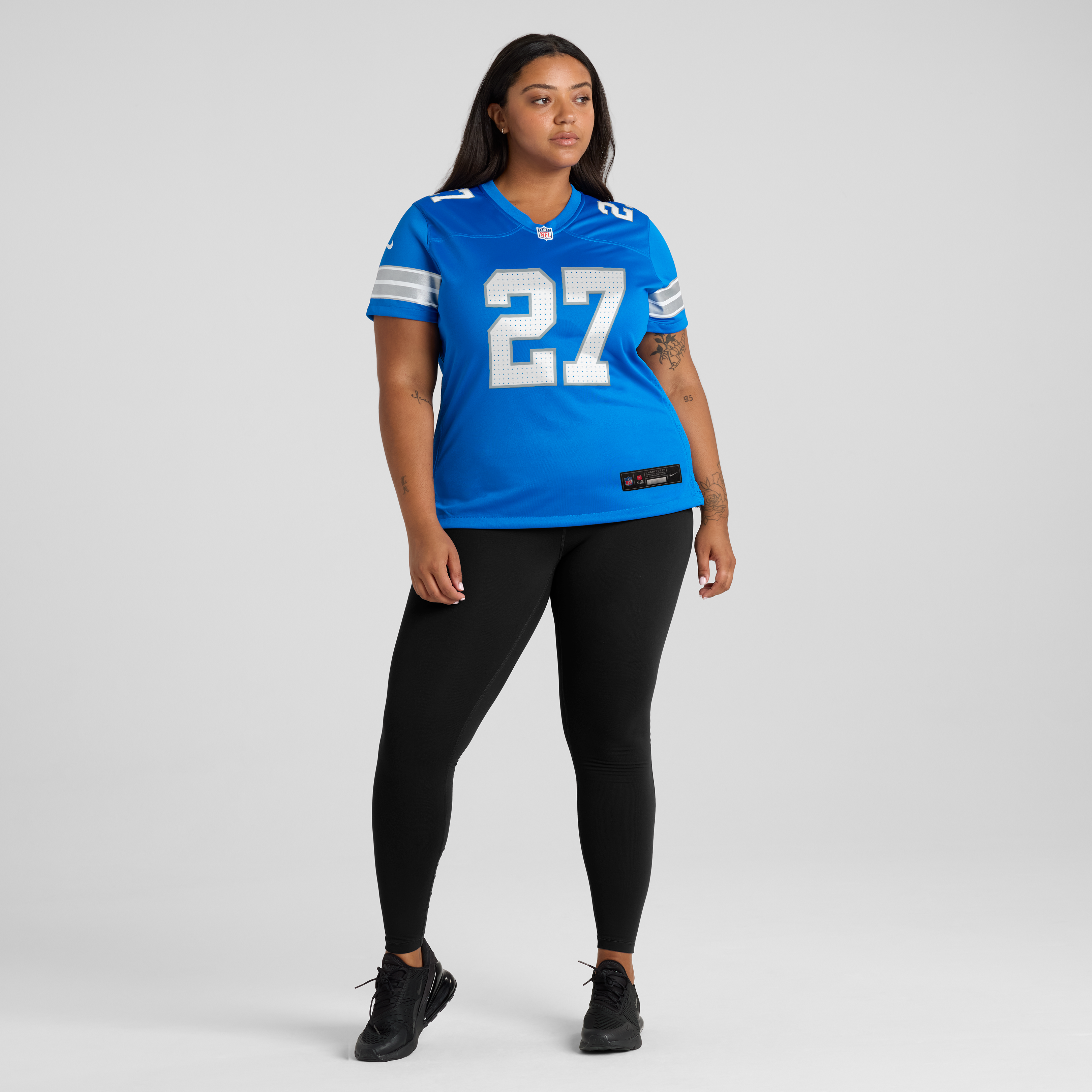 Christian Izien Detroit Lions Women's Team Game Jersey - Blue - Image 7