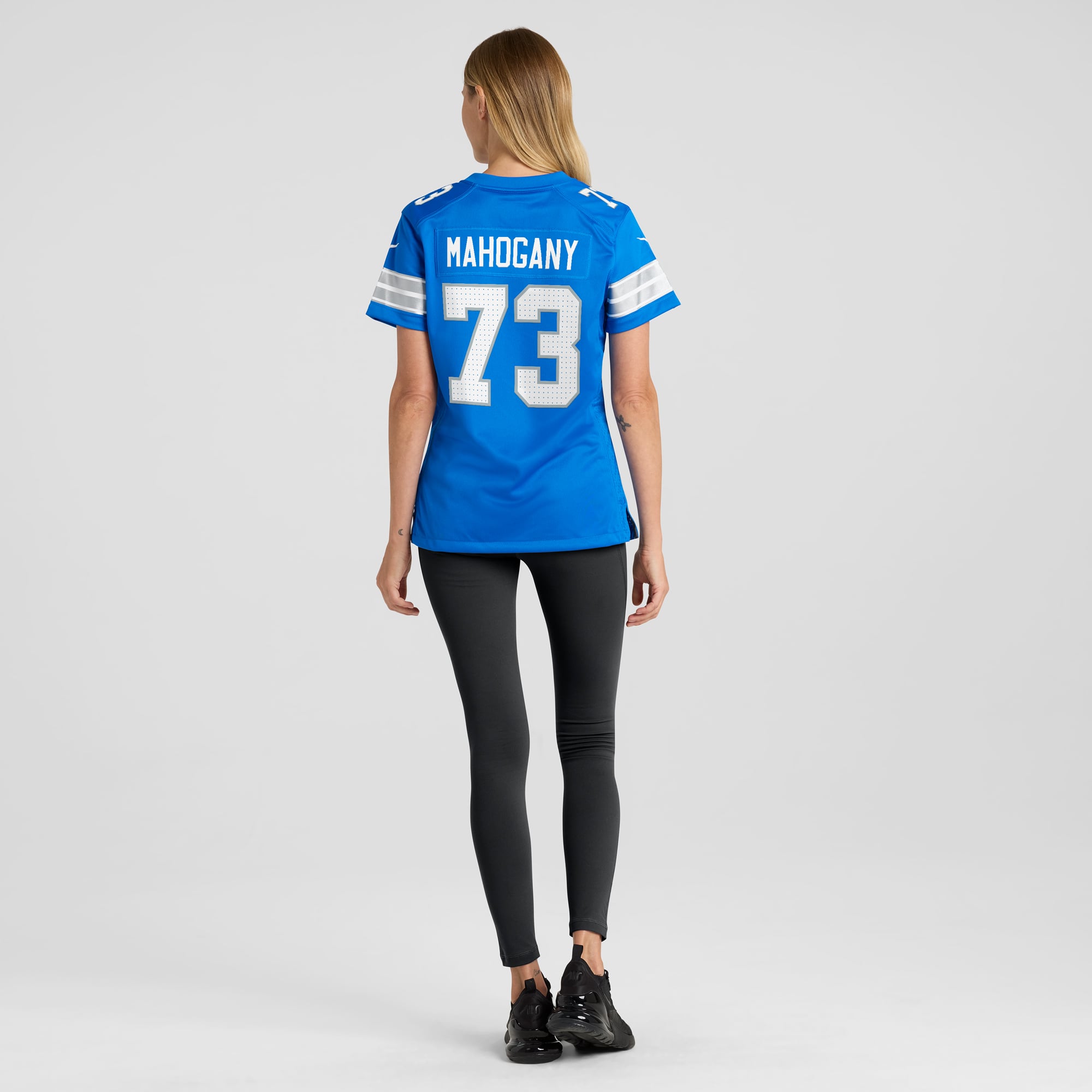 Christian Mahogany Detroit Lions Women's Team Game Jersey - Blue - Image 6