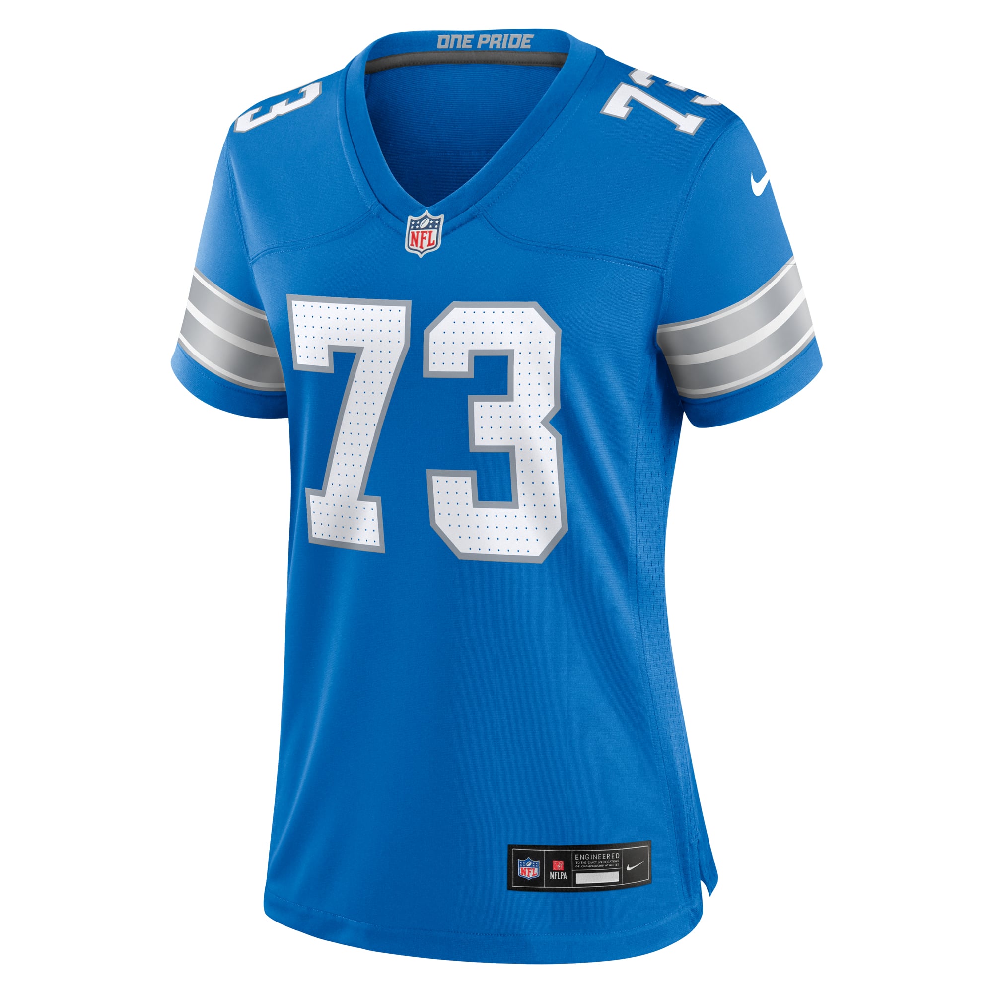 Christian Mahogany Detroit Lions Women's Team Game Jersey - Blue - Image 3