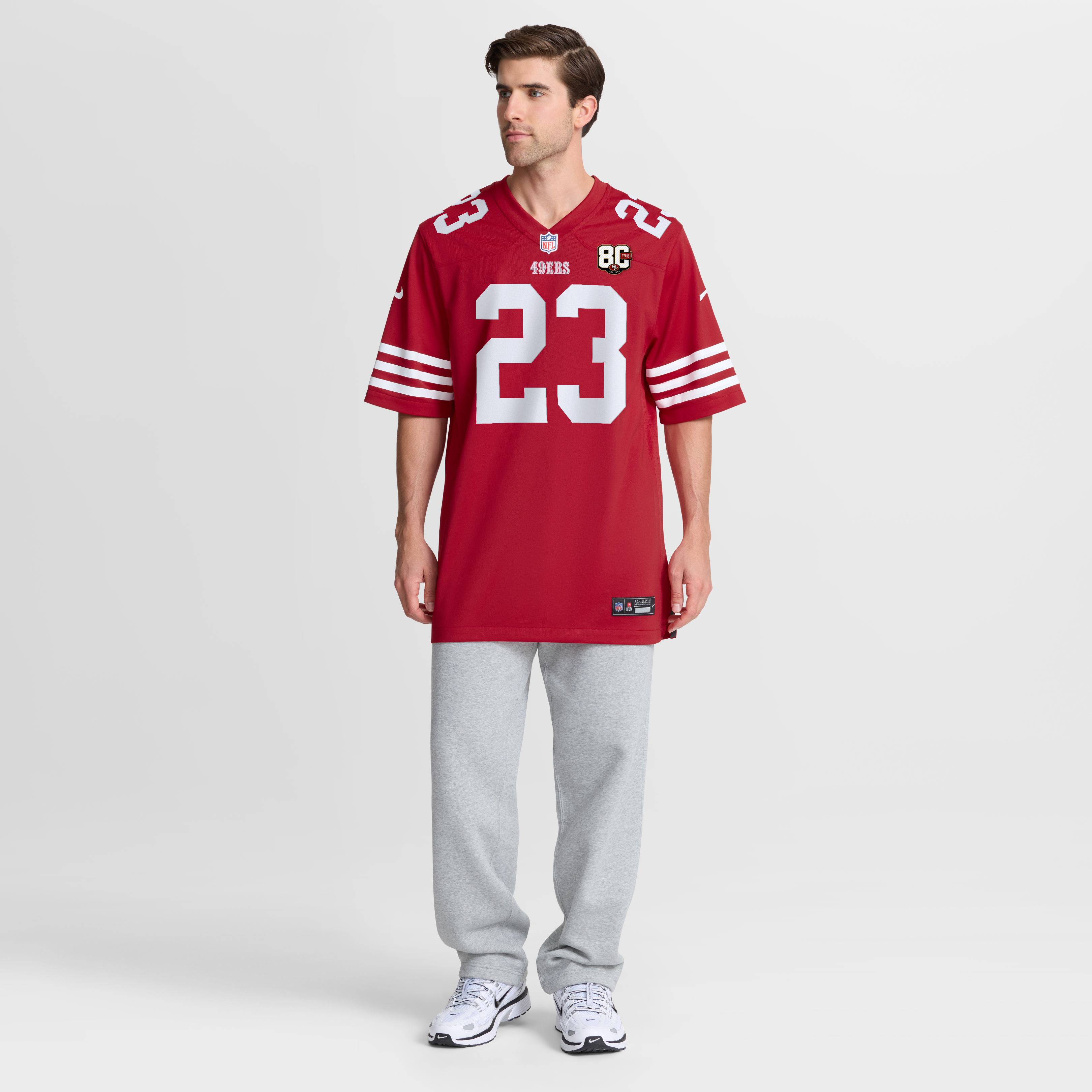 Christian McCaffrey San Francisco 49ers 80th Anniversary Game Jersey - Scarlet - Image 5