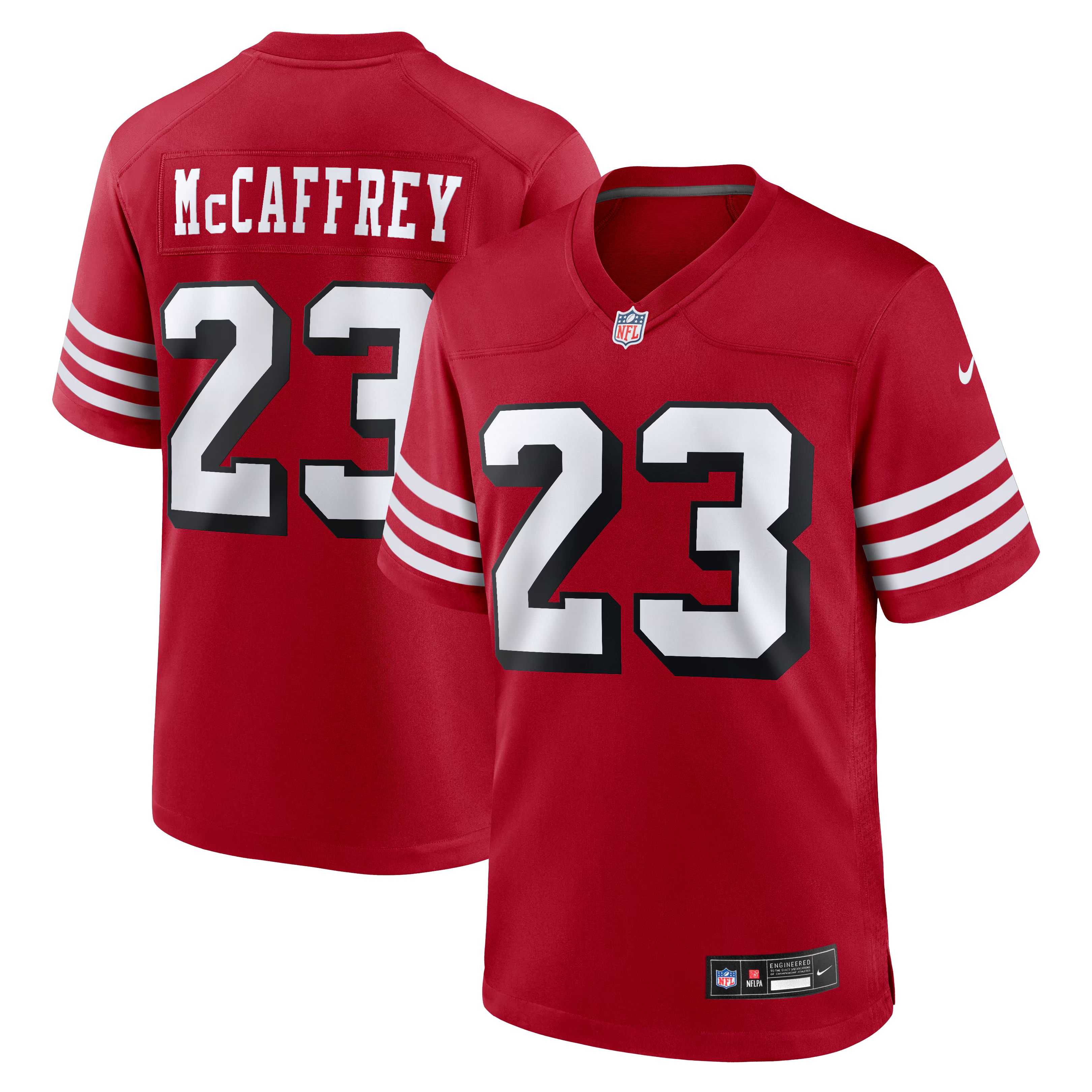 Christian McCaffrey San Francisco 49ers Alternate Game Player Jersey - Scarlet