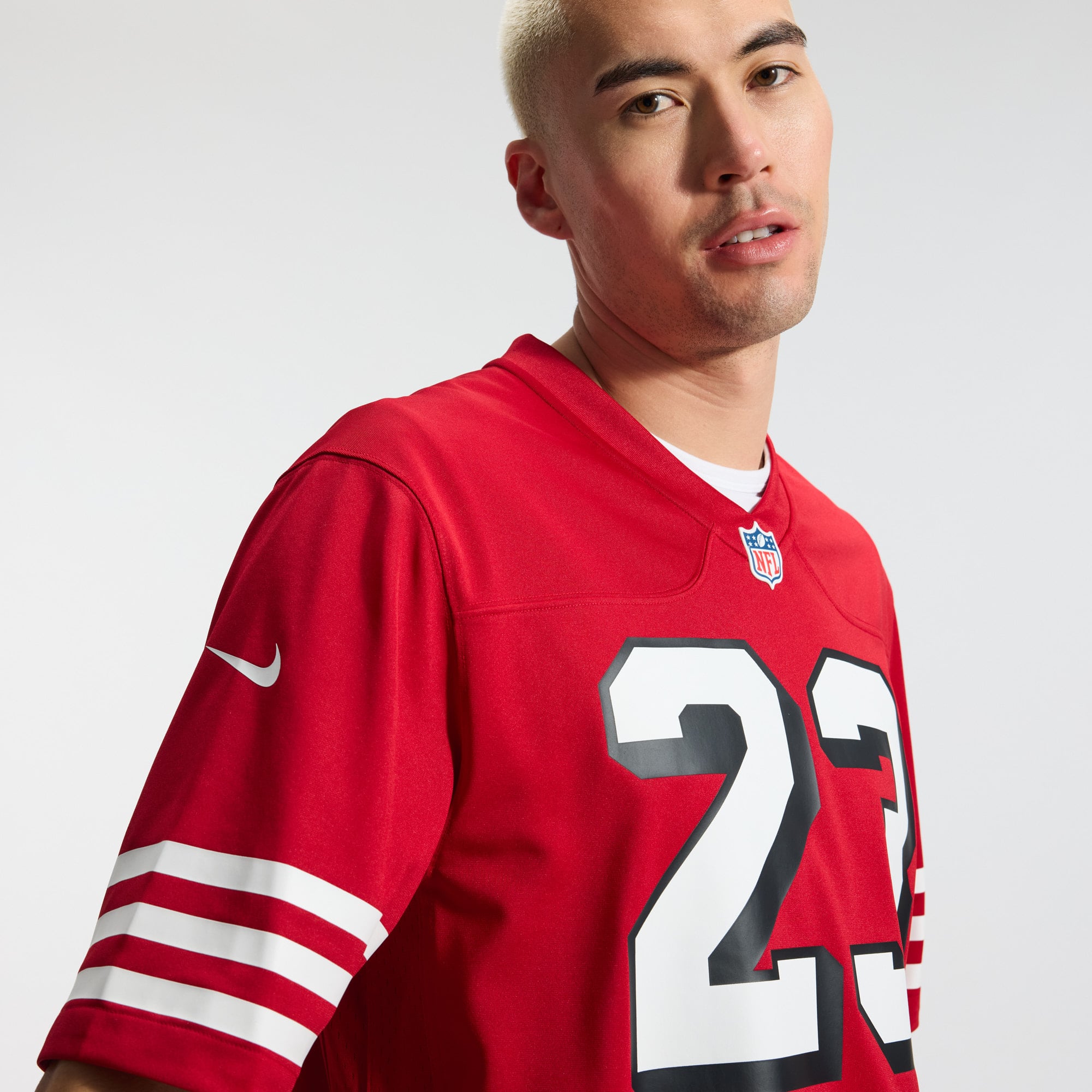 Christian McCaffrey San Francisco 49ers Alternate Game Player Jersey - Scarlet - Image 11