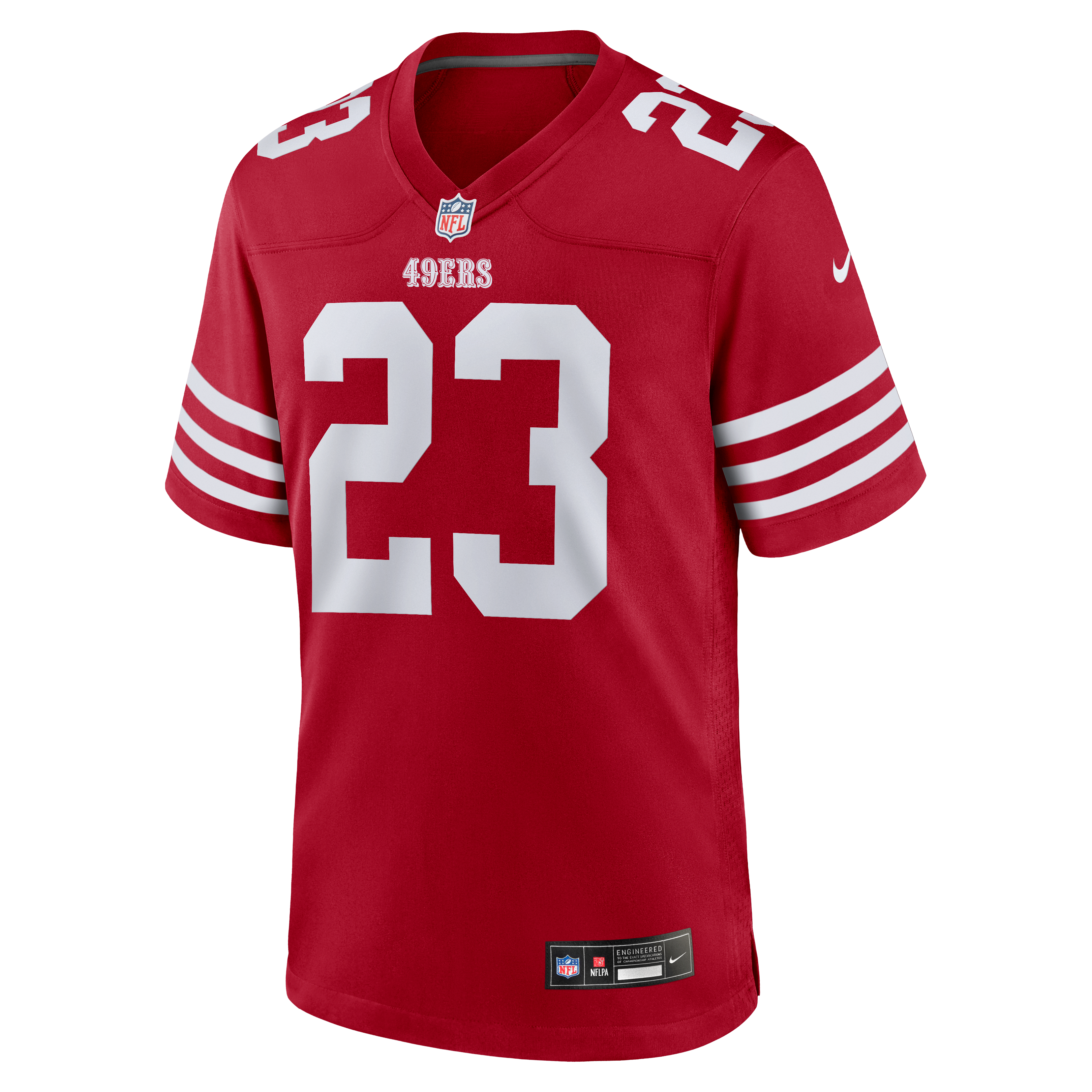 Christian McCaffrey San Francisco 49ers Game Player Jersey - Scarlet - Image 7