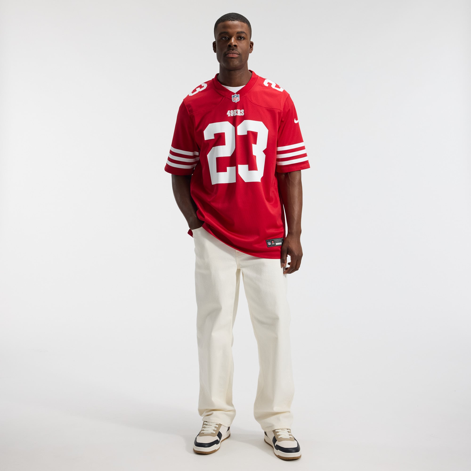 Christian McCaffrey San Francisco 49ers Game Player Jersey - Scarlet - Image 6