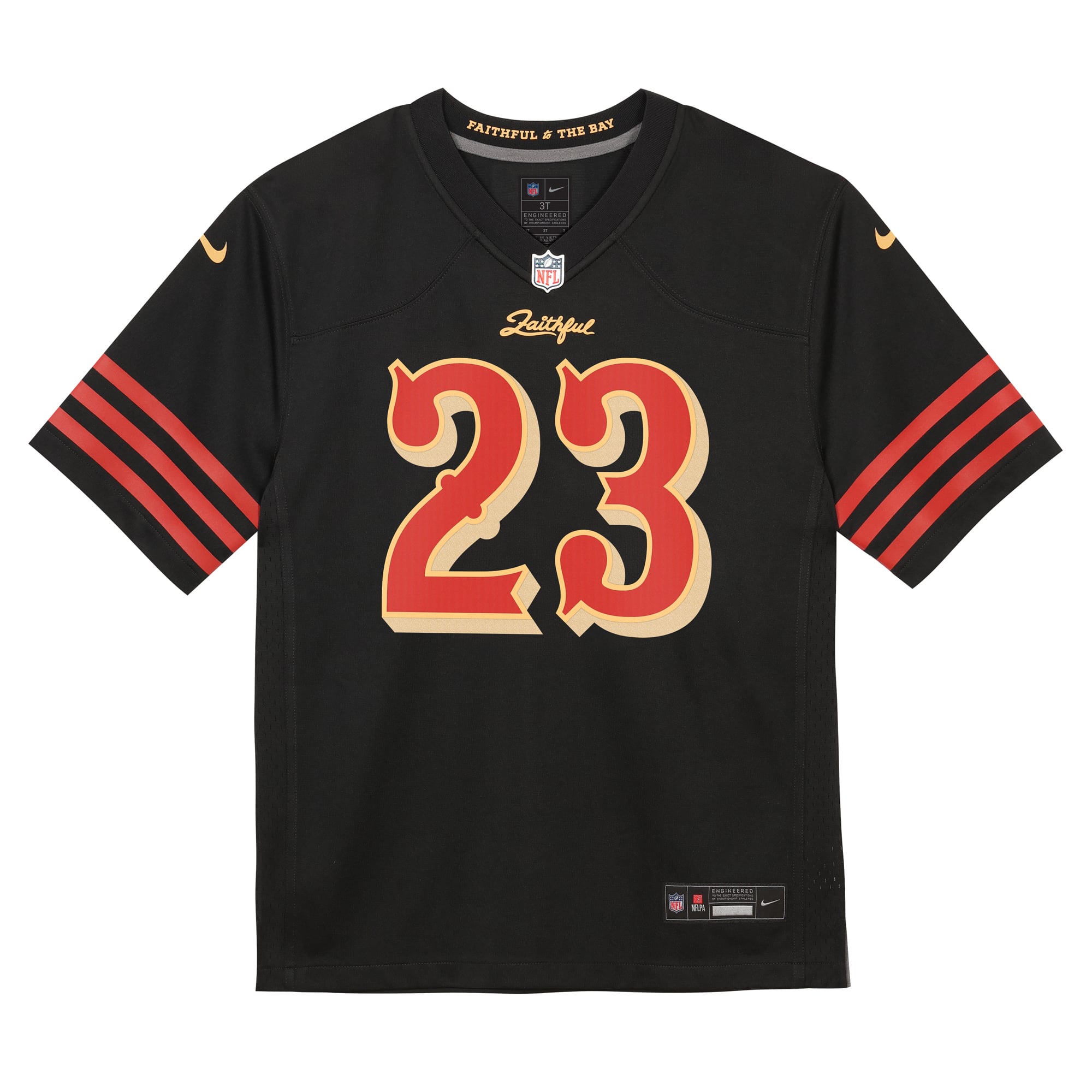 Christian McCaffrey San Francisco 49ers Preschool 2025 Rivalries Collection Game Jersey - Black - Image 3