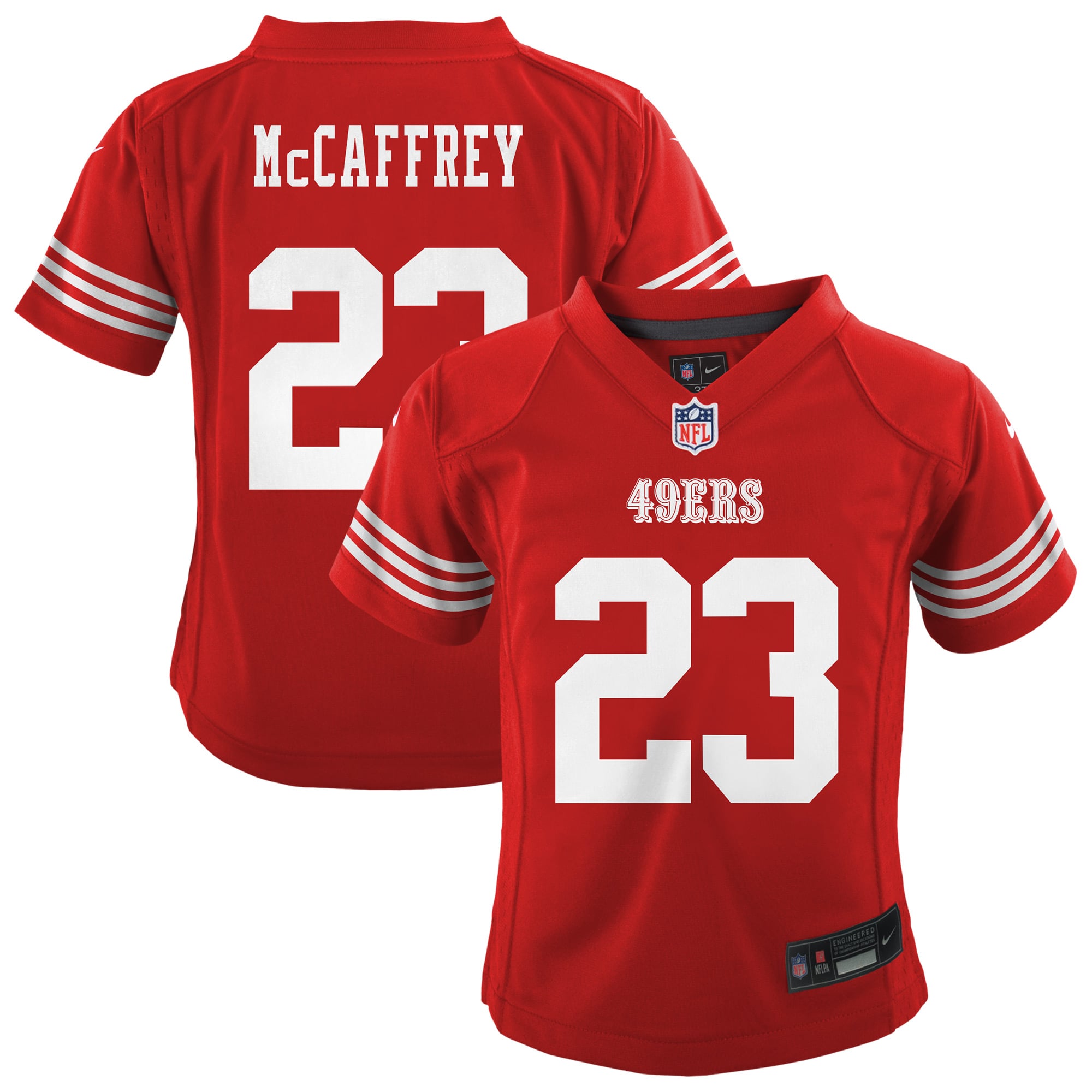 Christian McCaffrey San Francisco 49ers Preschool Player Game Jersey - Scarlet - Image 2