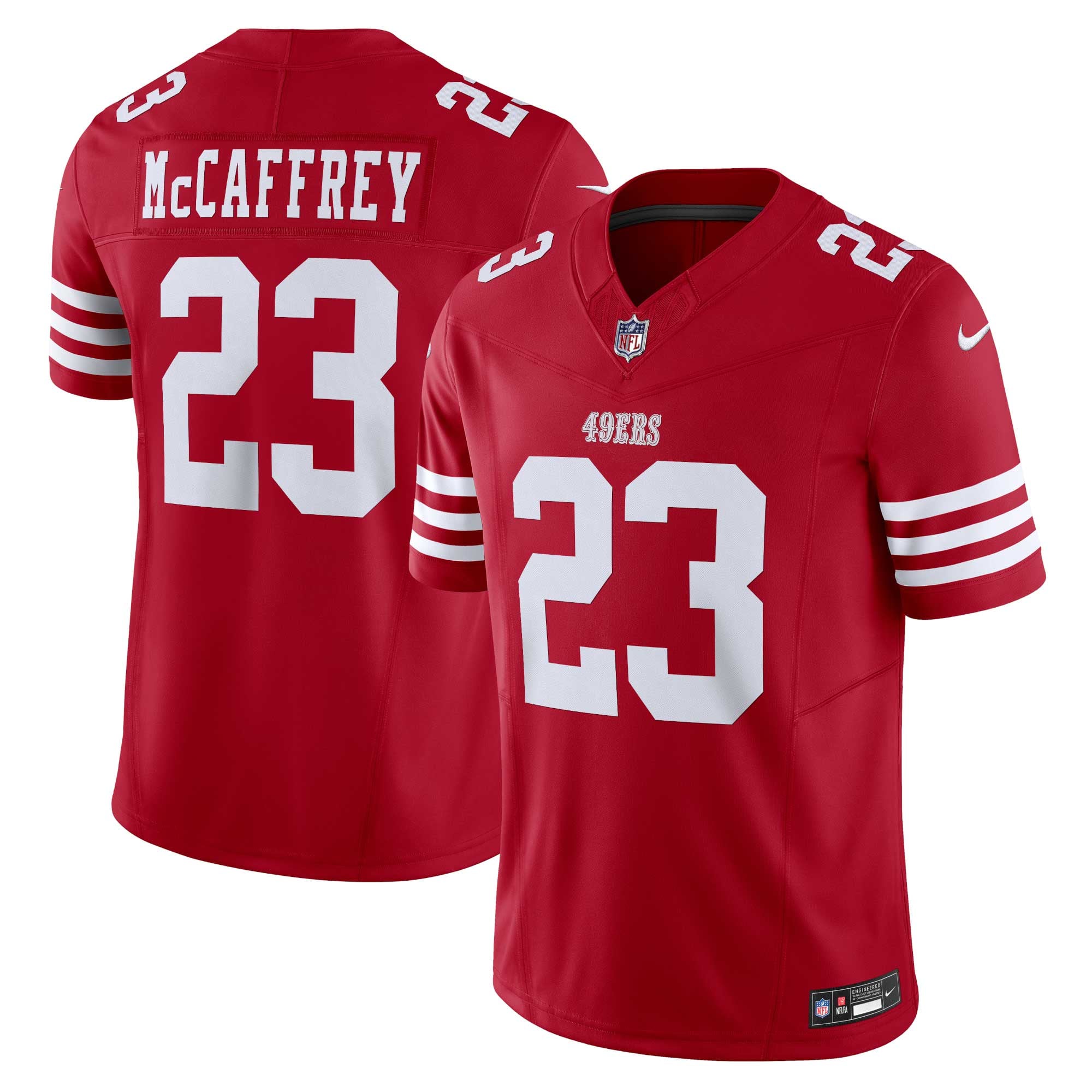 Christian McCaffrey San Francisco 49ers Vapor F.U.S.E. Limited 2nd Alternate Jersey - Scarlet - Image 2